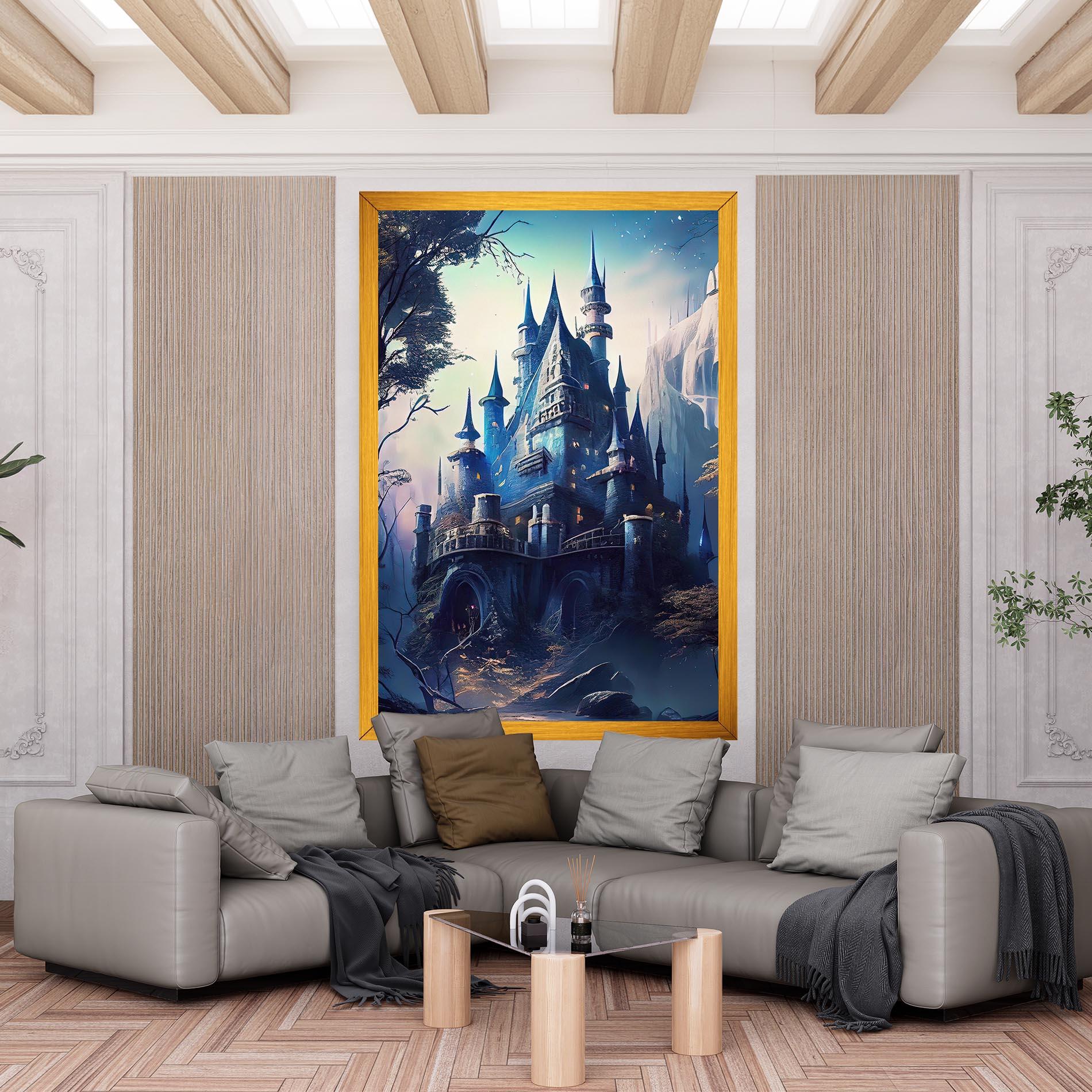 Vászonkép Blue Art Castle mockup 6