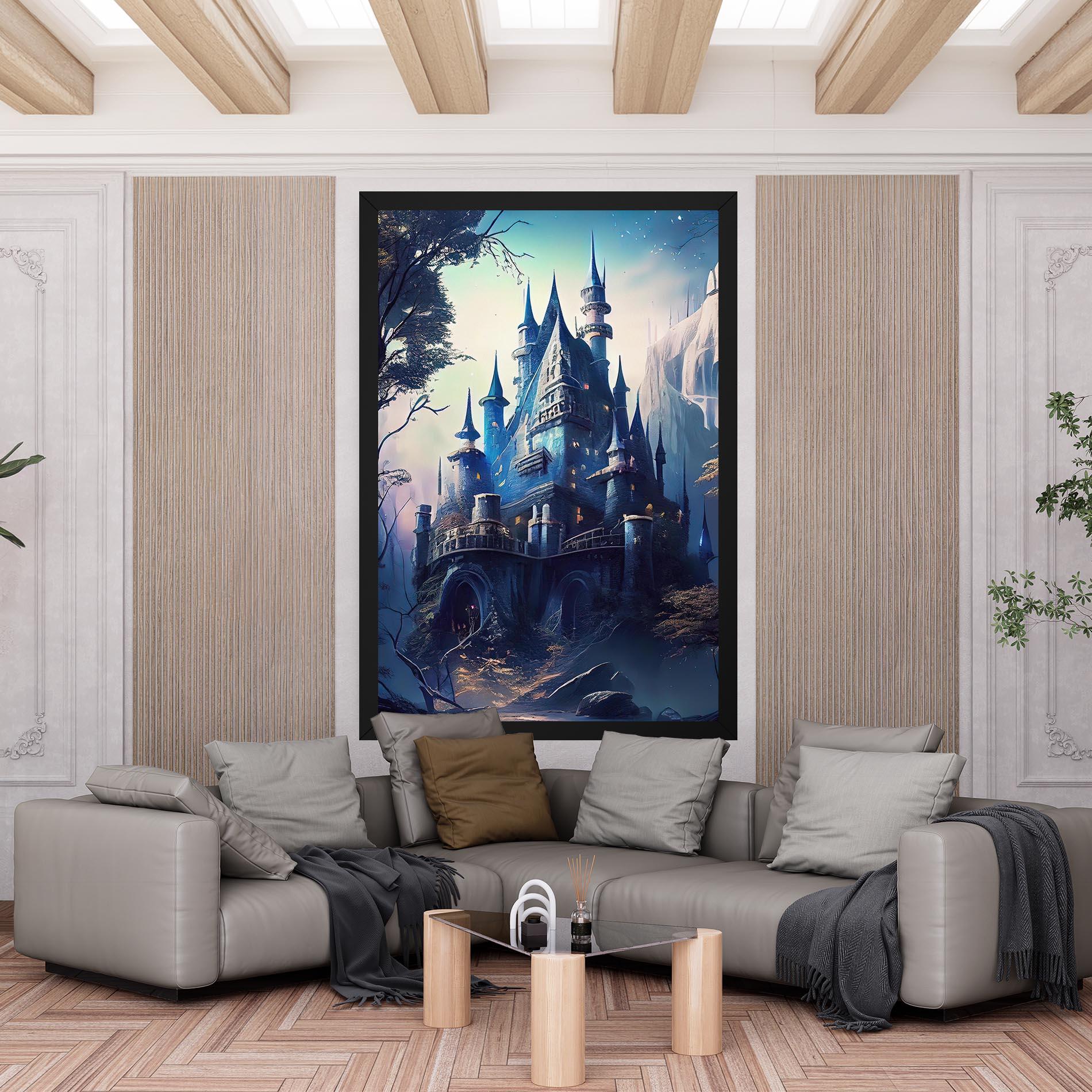 Vászonkép Blue Art Castle mockup 6