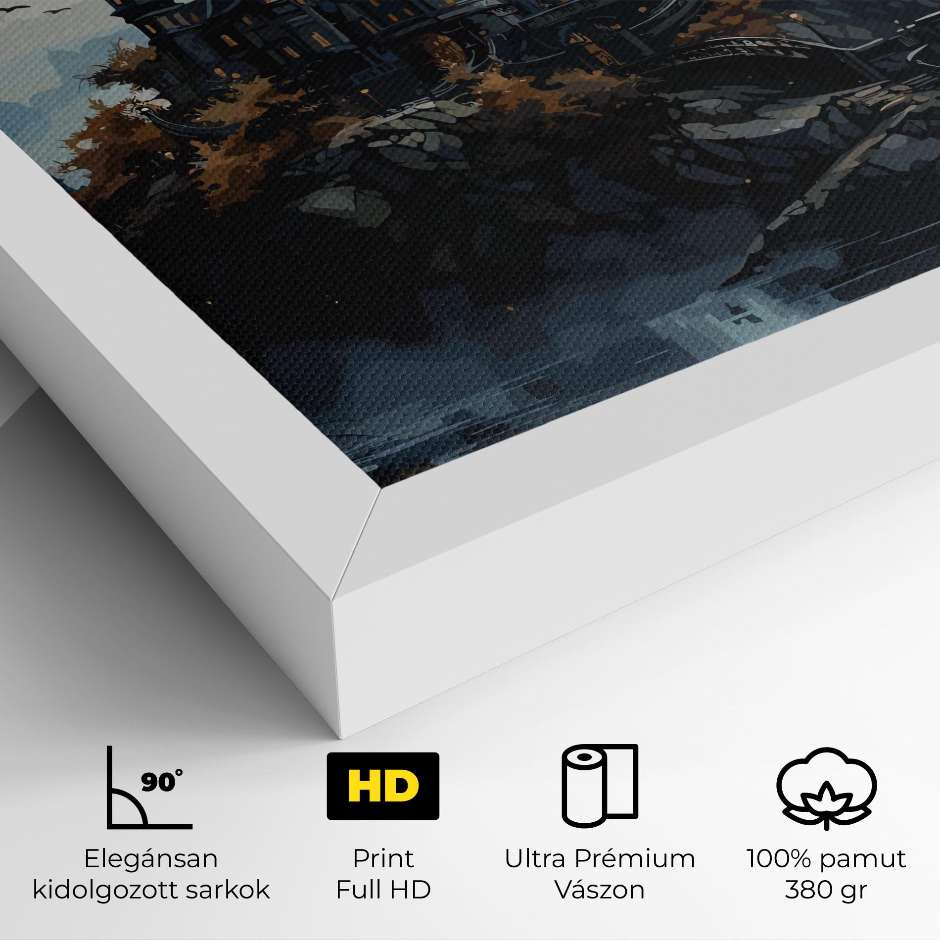 Vászonkép Grey Big Castle mockup 4