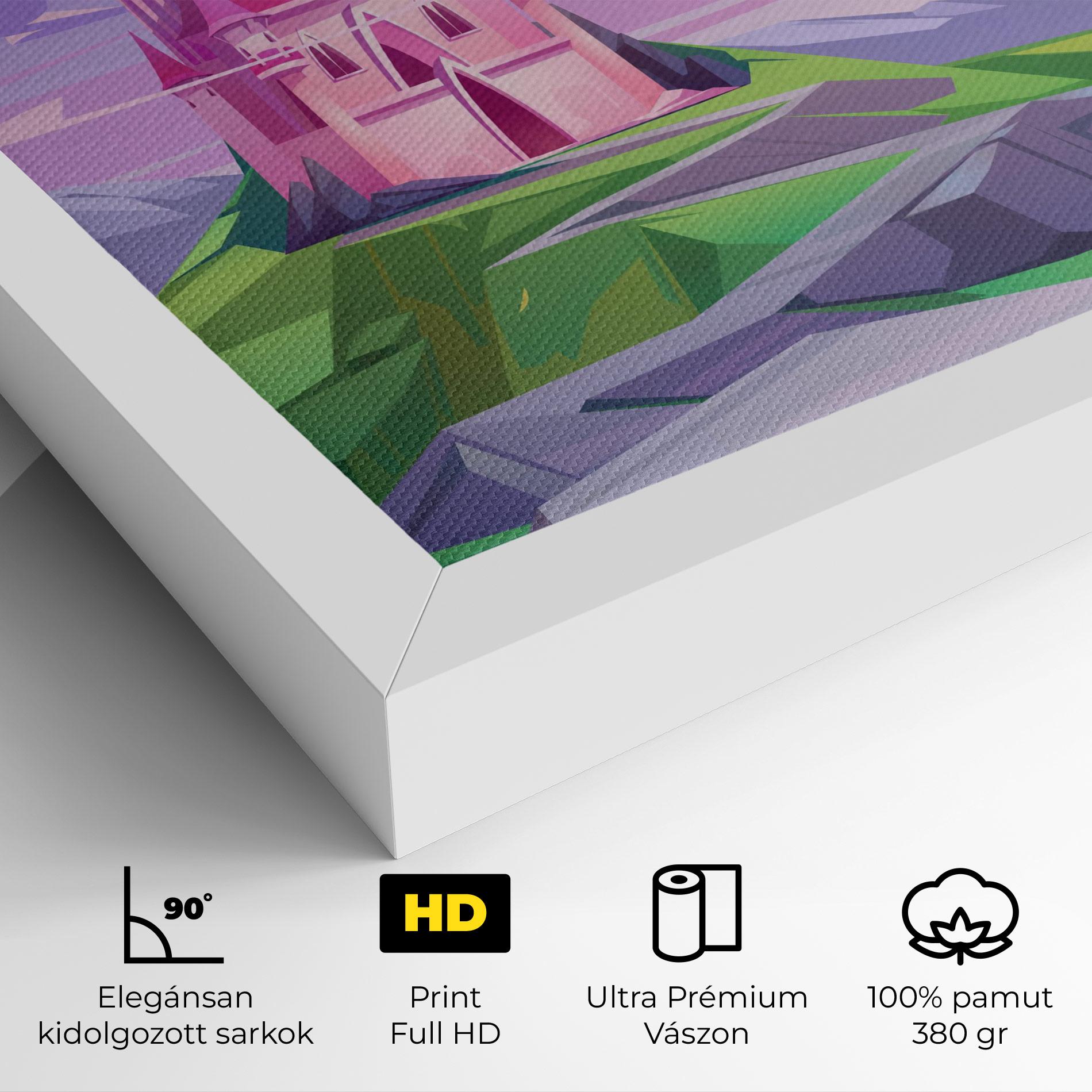 Vászonkép Pink Castle mockup 4