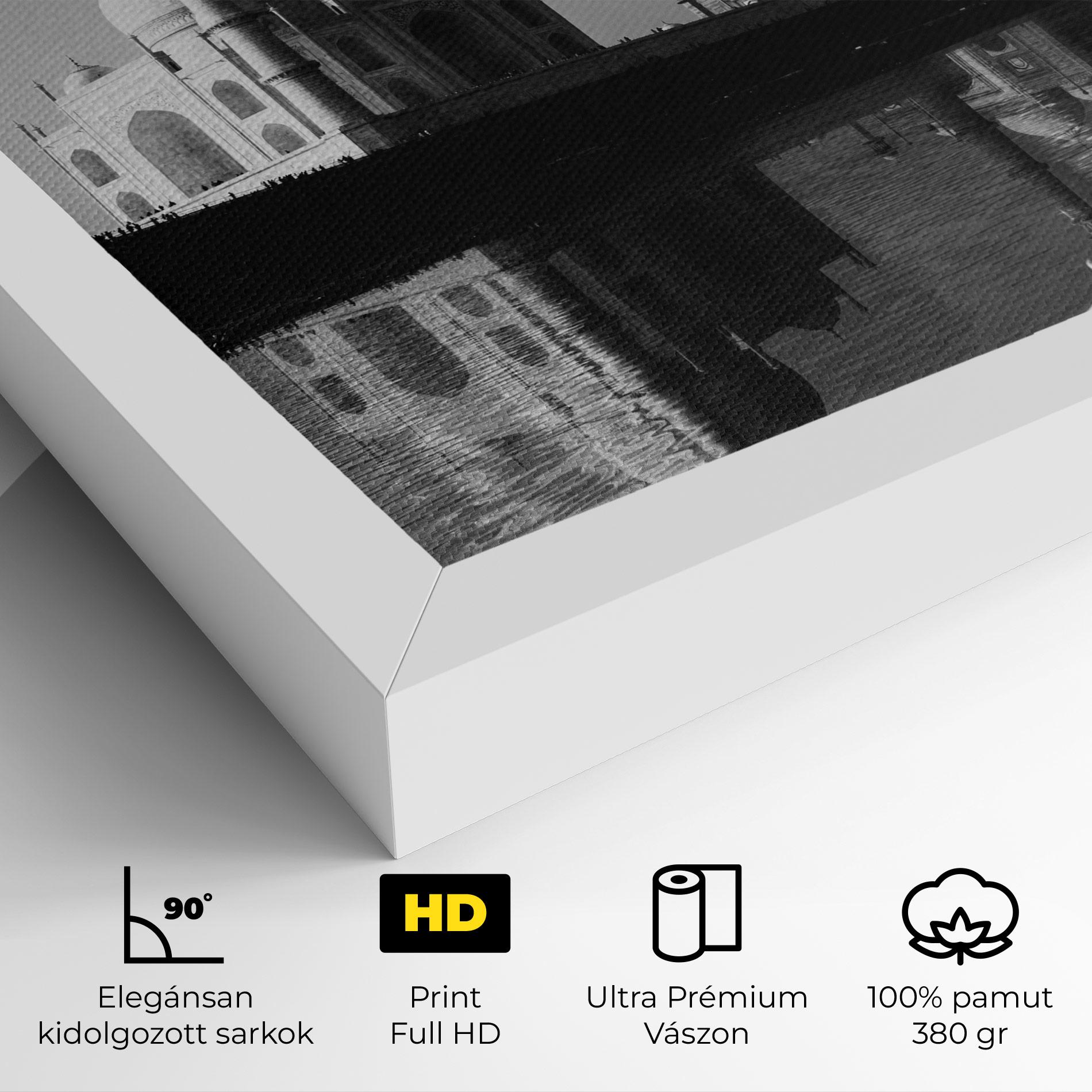 Vászonkép Taj Mahal Reflected mockup 4