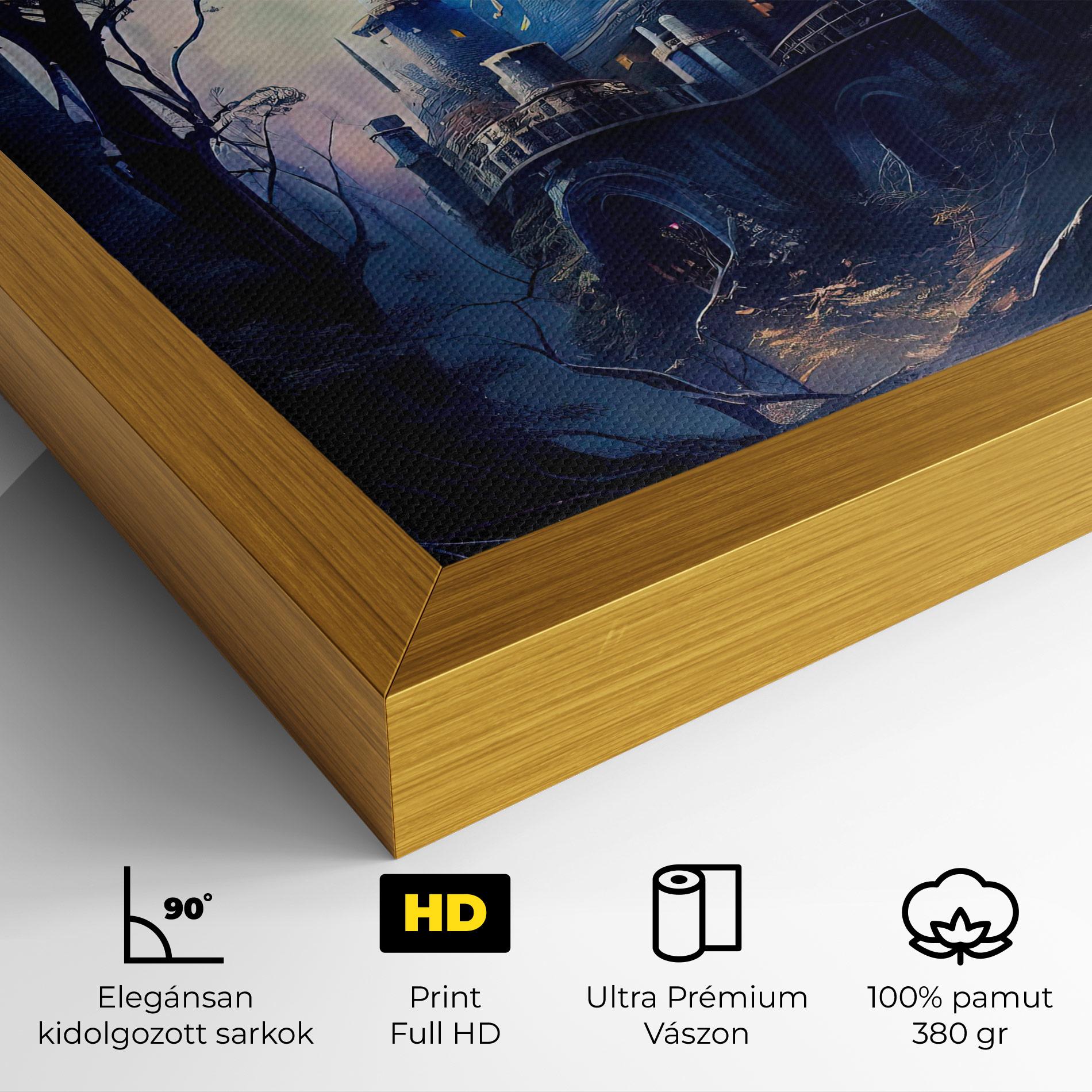 Vászonkép Blue Art Castle mockup 4