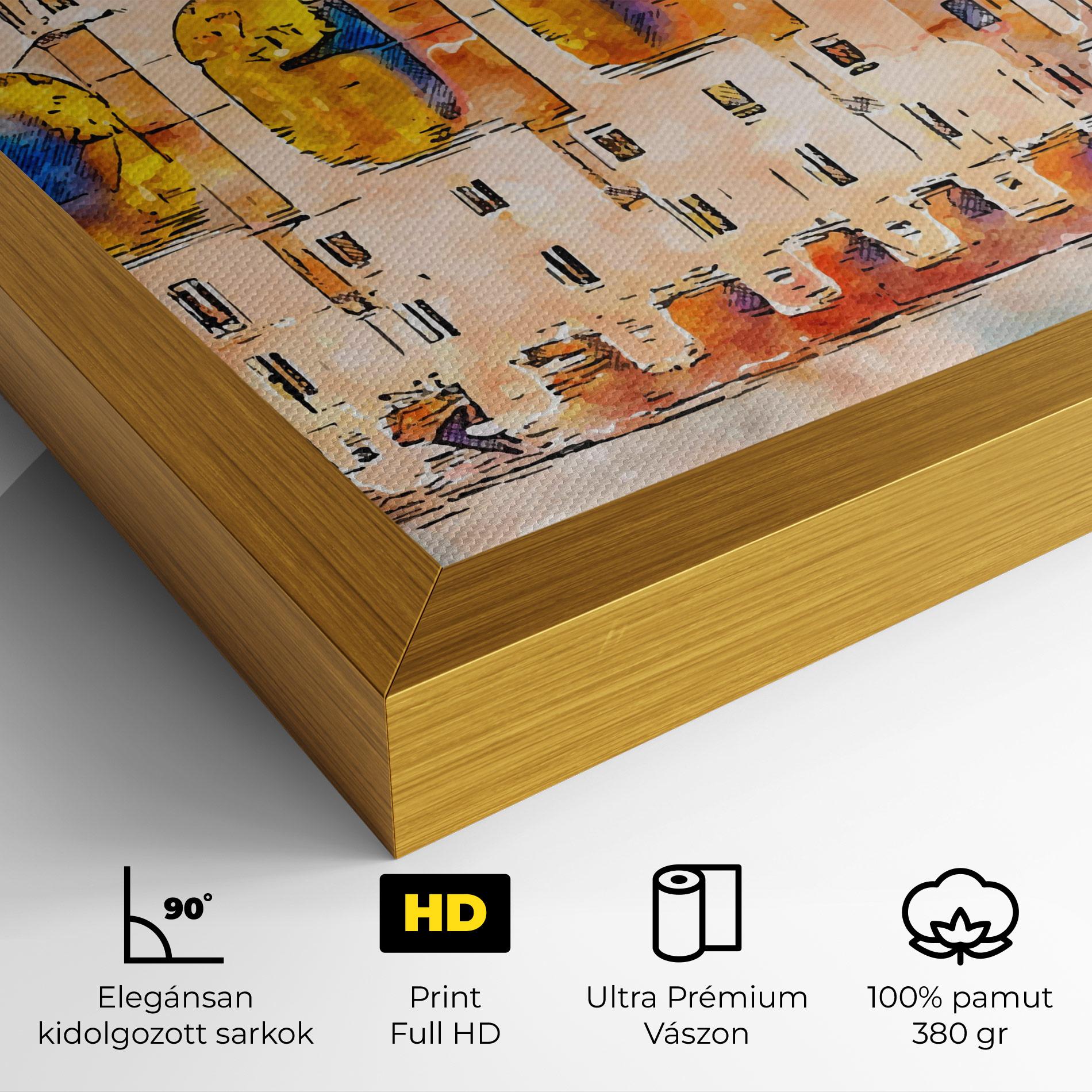 Vászonkép Blue Orange Castle mockup 4