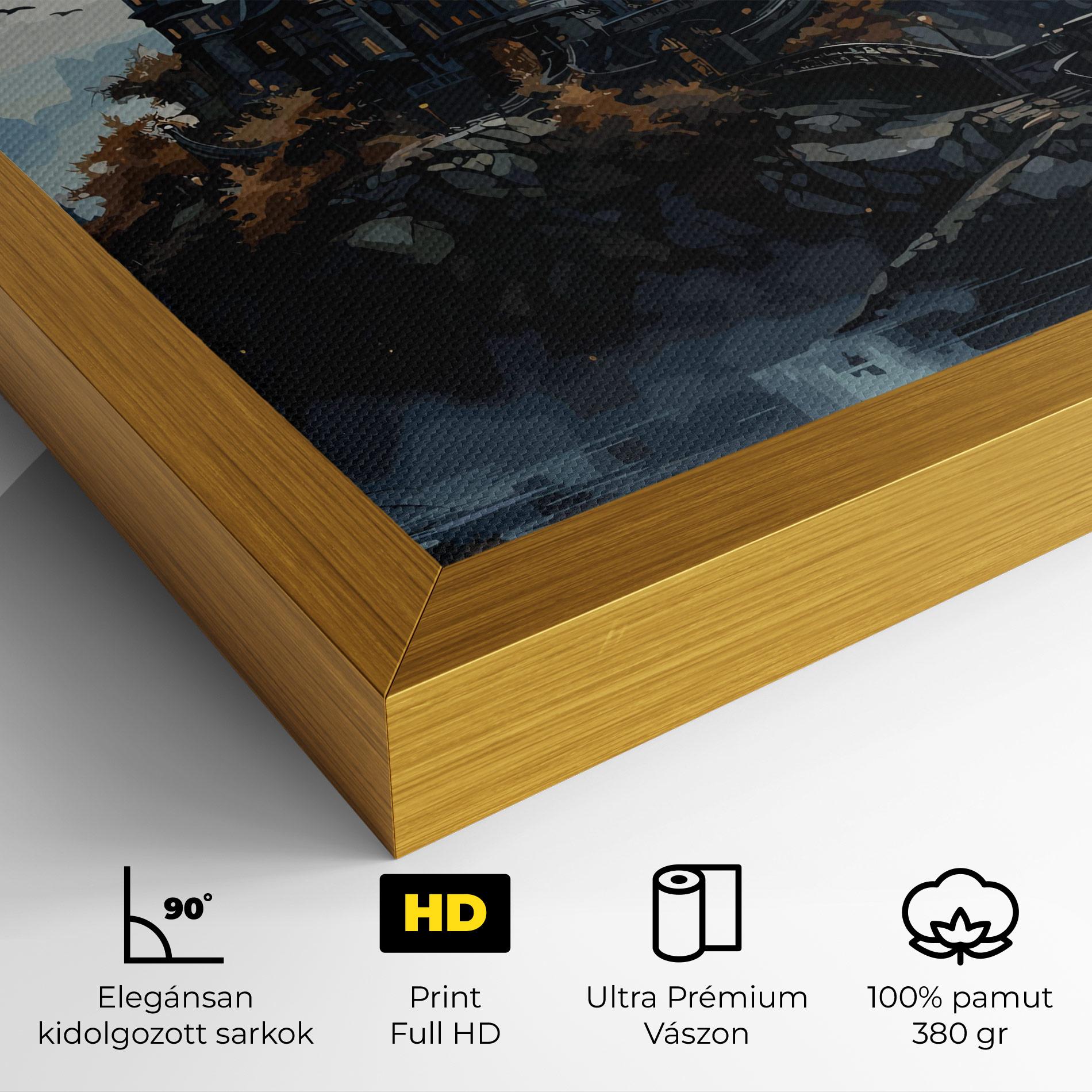 Vászonkép Grey Big Castle mockup 4