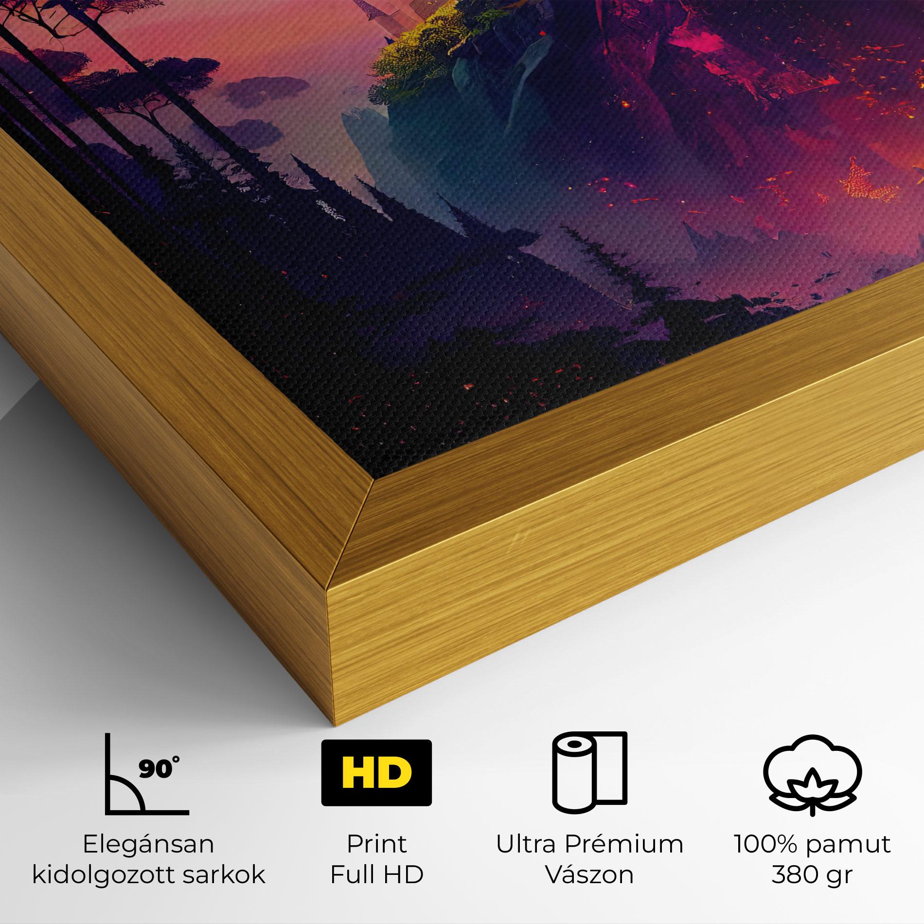 Vászonkép Purple Orange Castle mockup 4