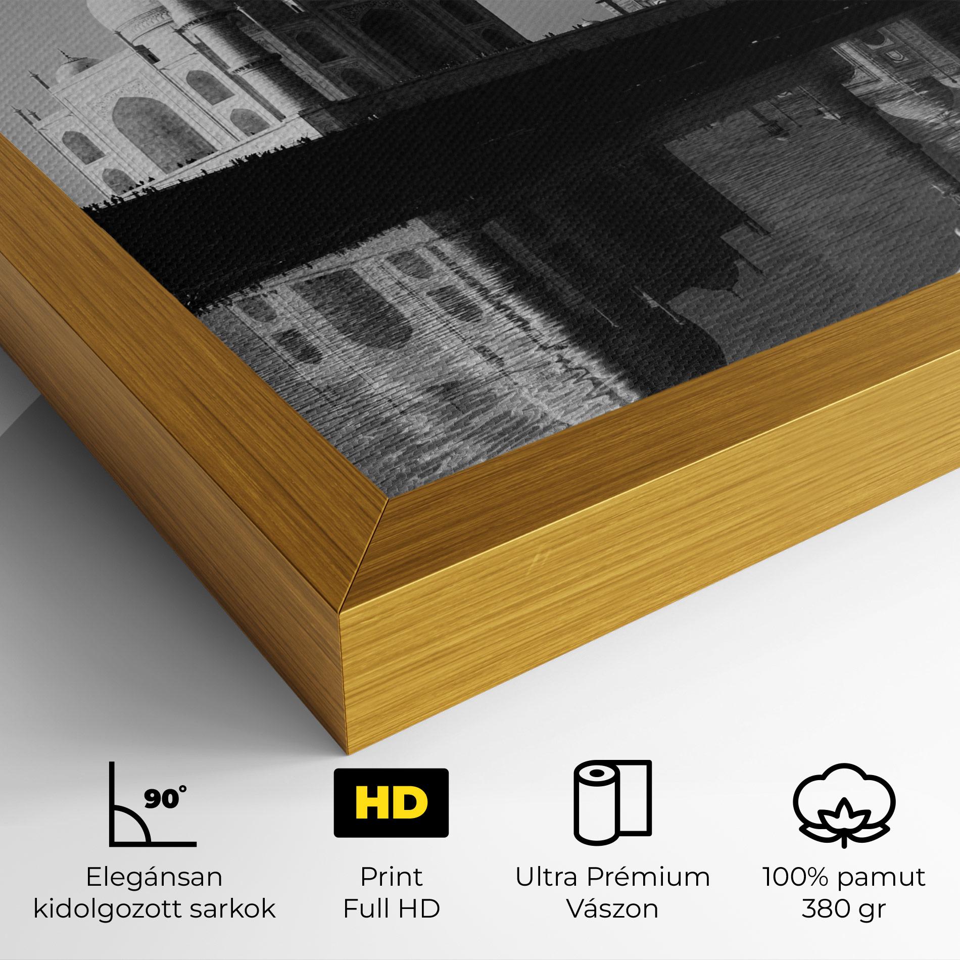 Vászonkép Taj Mahal Reflected mockup 4