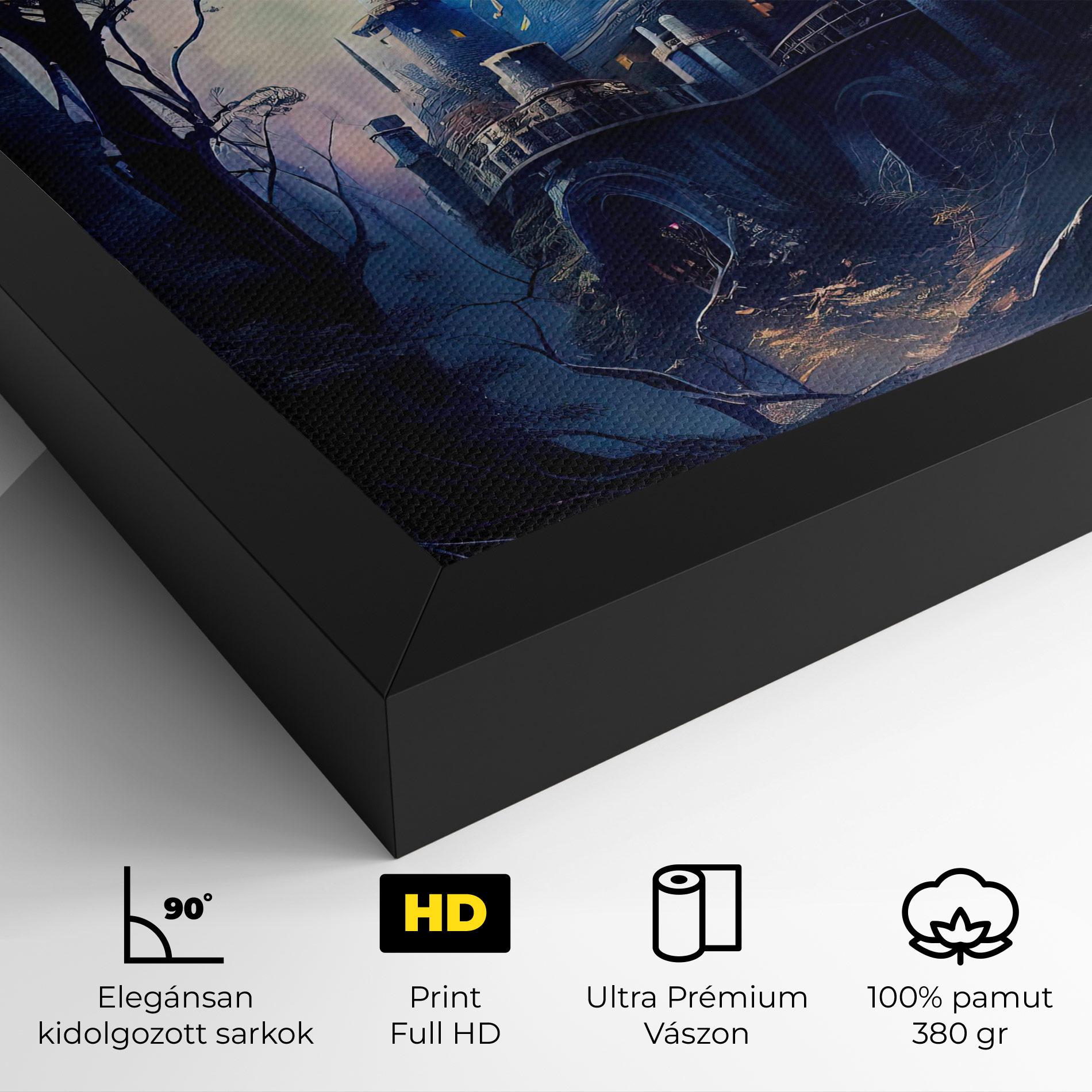 Vászonkép Blue Art Castle mockup 4