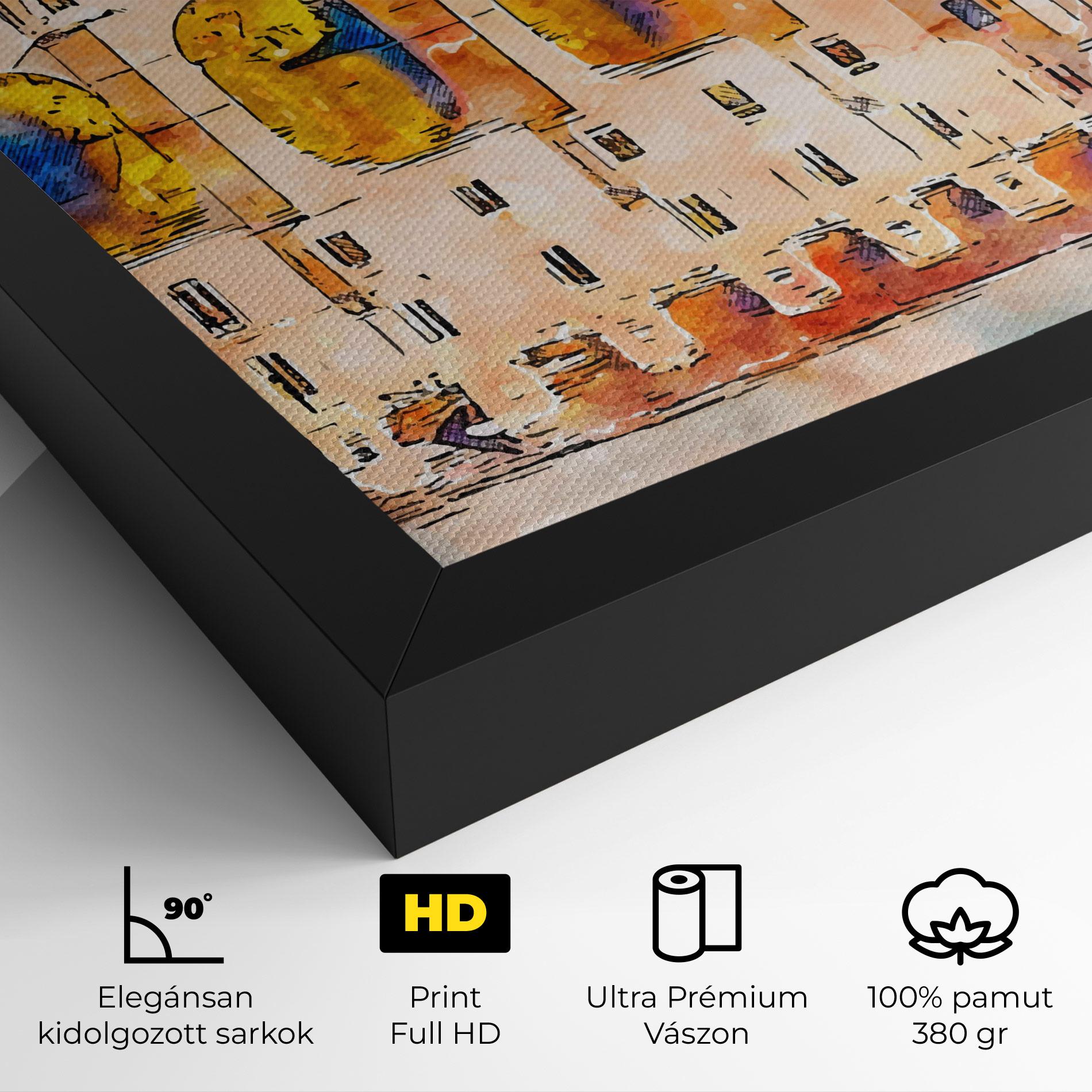 Vászonkép Blue Orange Castle mockup 4