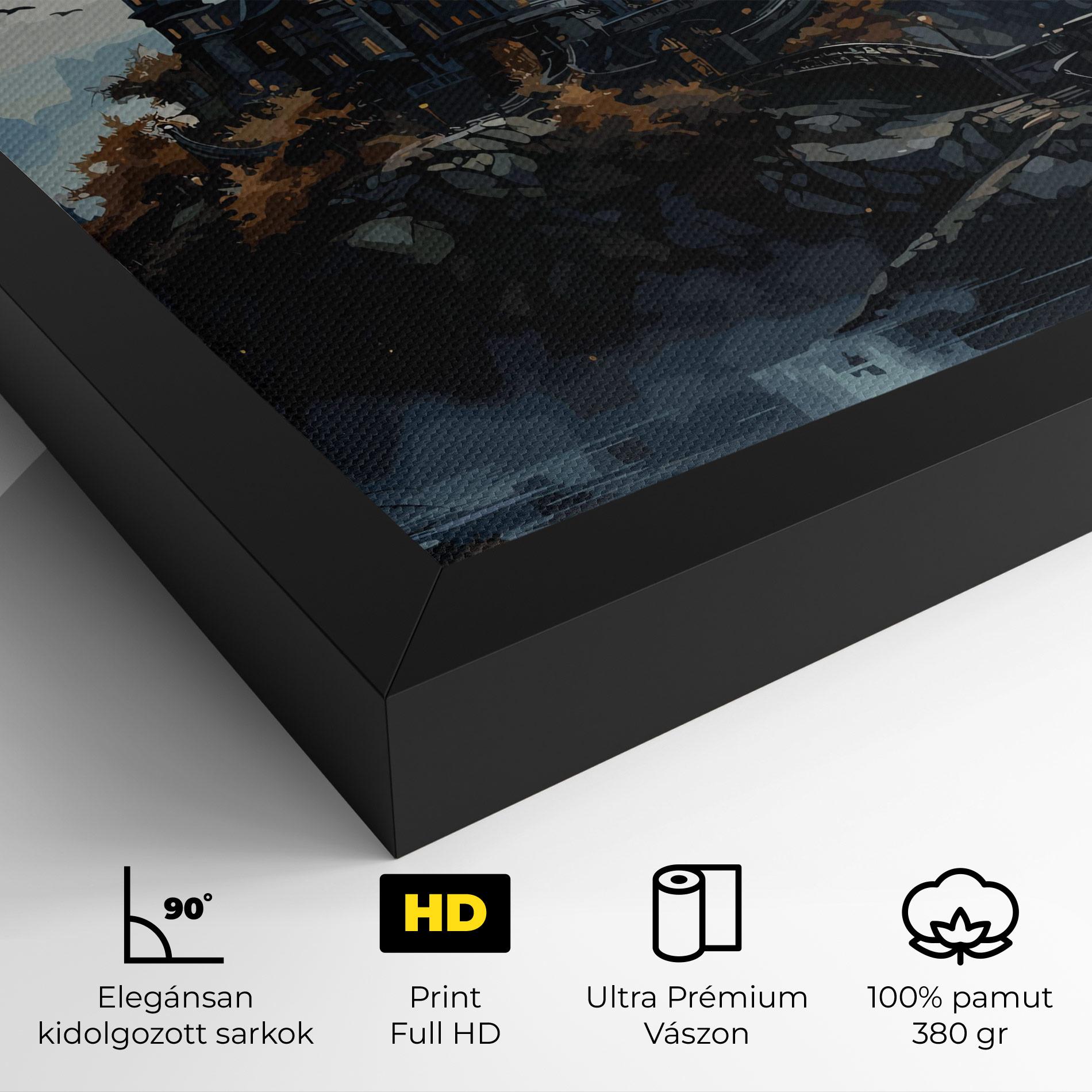 Vászonkép Grey Big Castle mockup 4