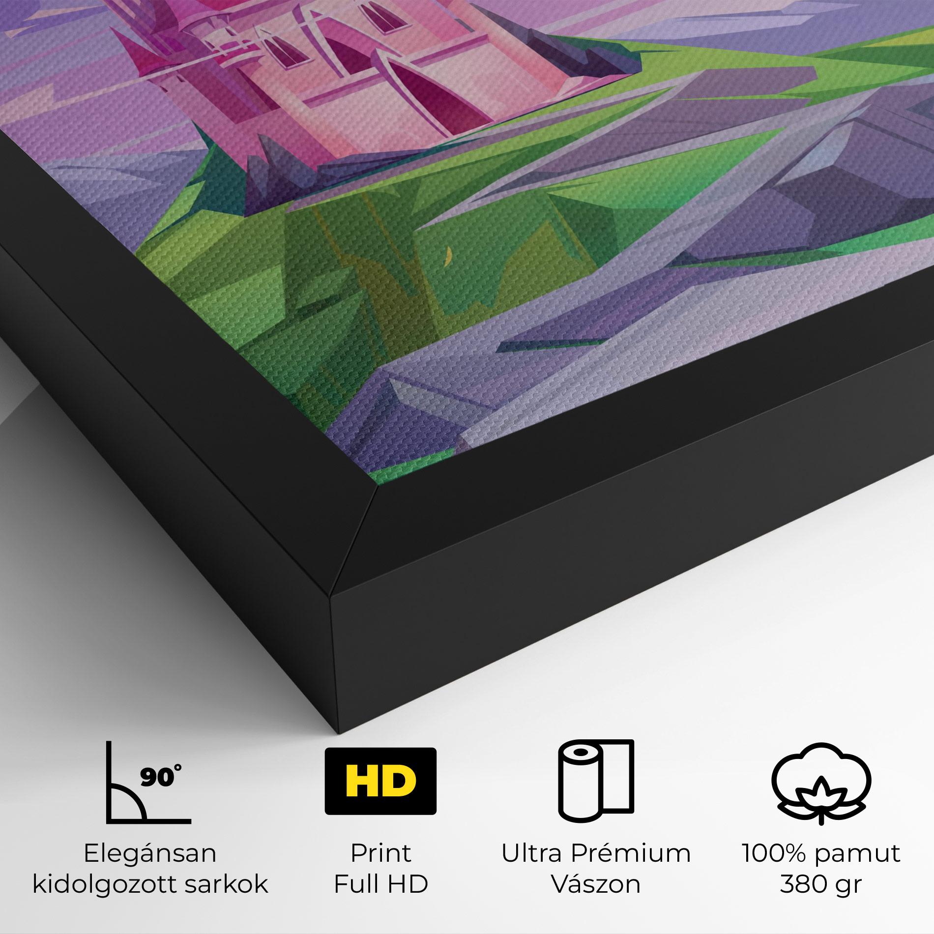 Vászonkép Pink Castle mockup 4