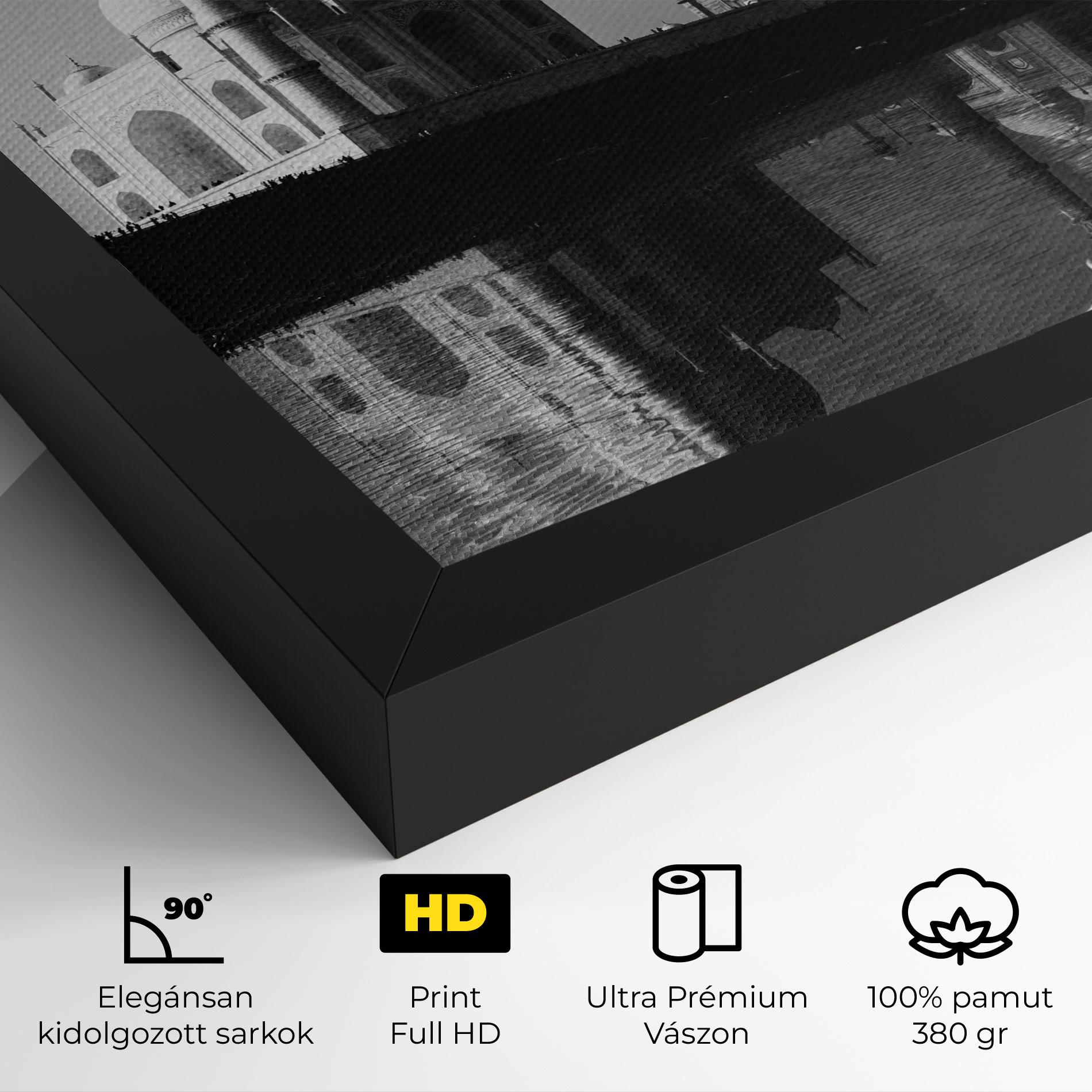 Vászonkép Taj Mahal Reflected mockup 4