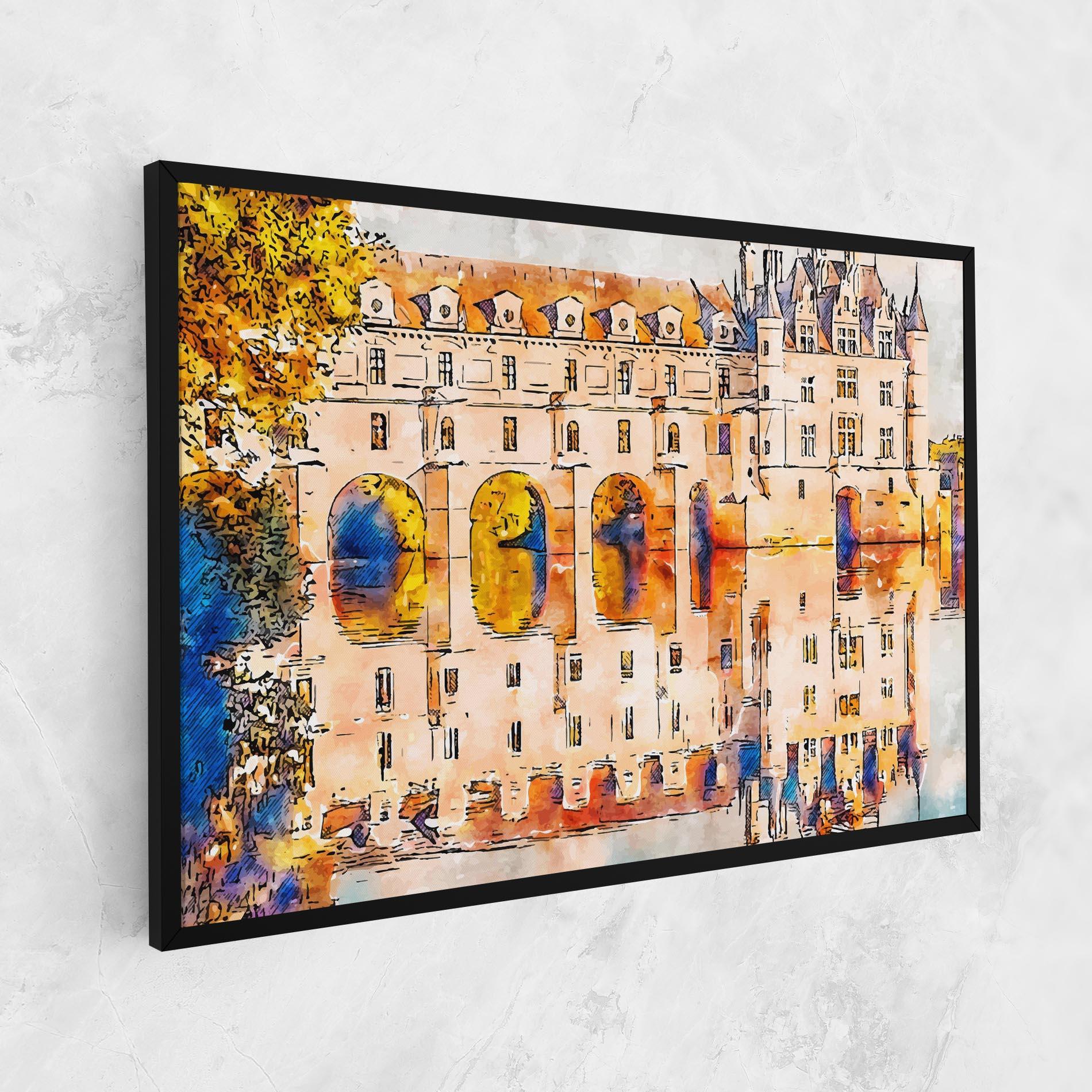 Vászonkép Blue Orange Castle mockup 1