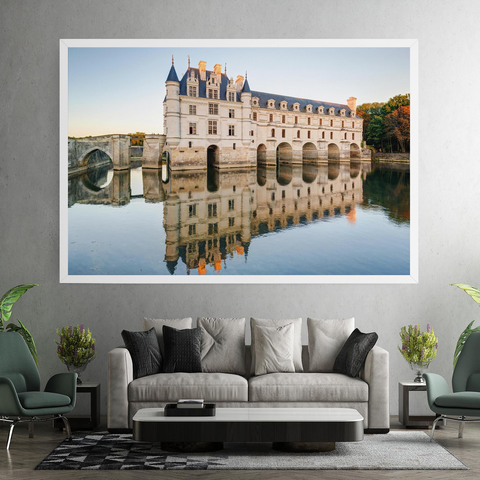 Vászonkép Chateau Chenonceau Castle mockup 7
