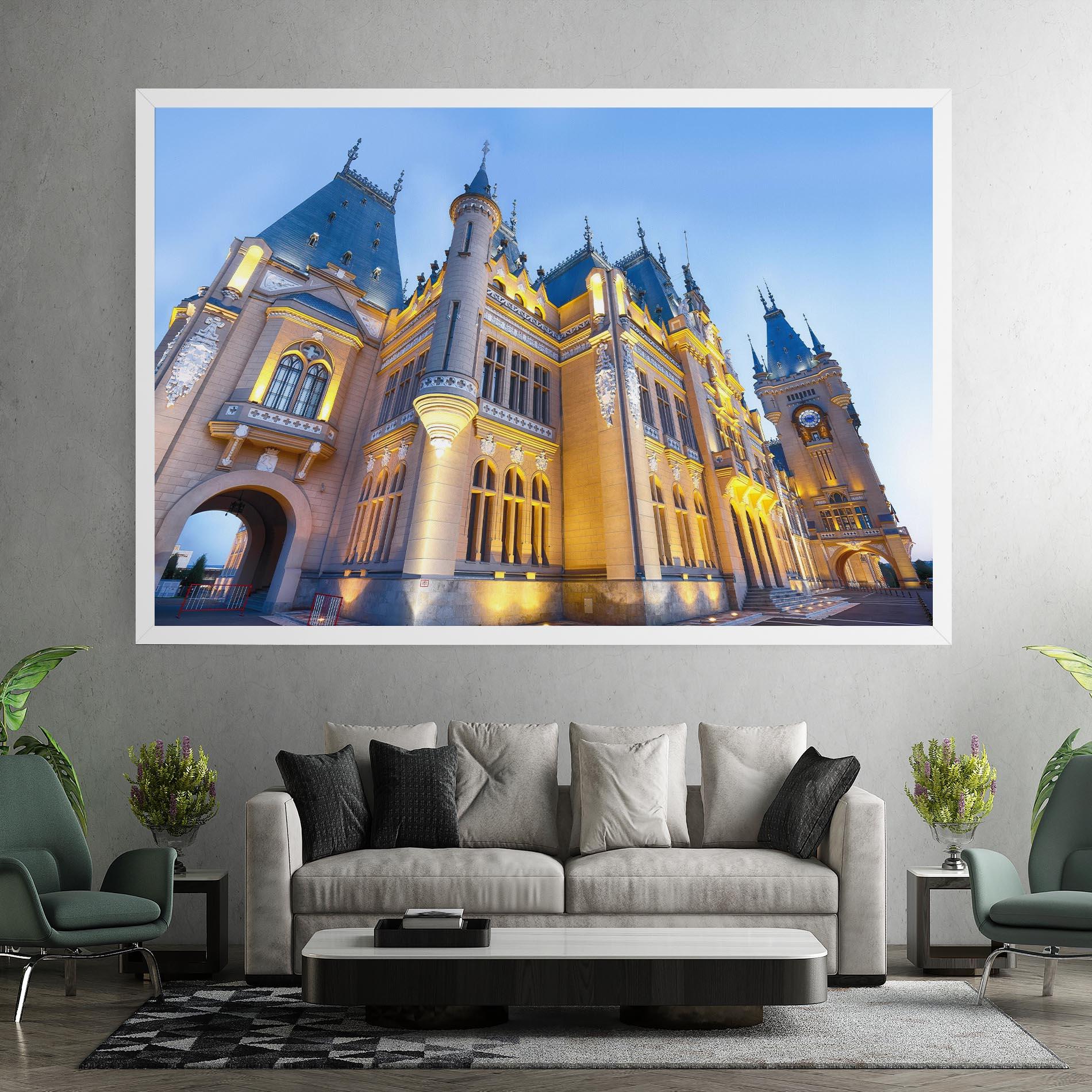 Vászonkép Palace Culture Romania mockup 7