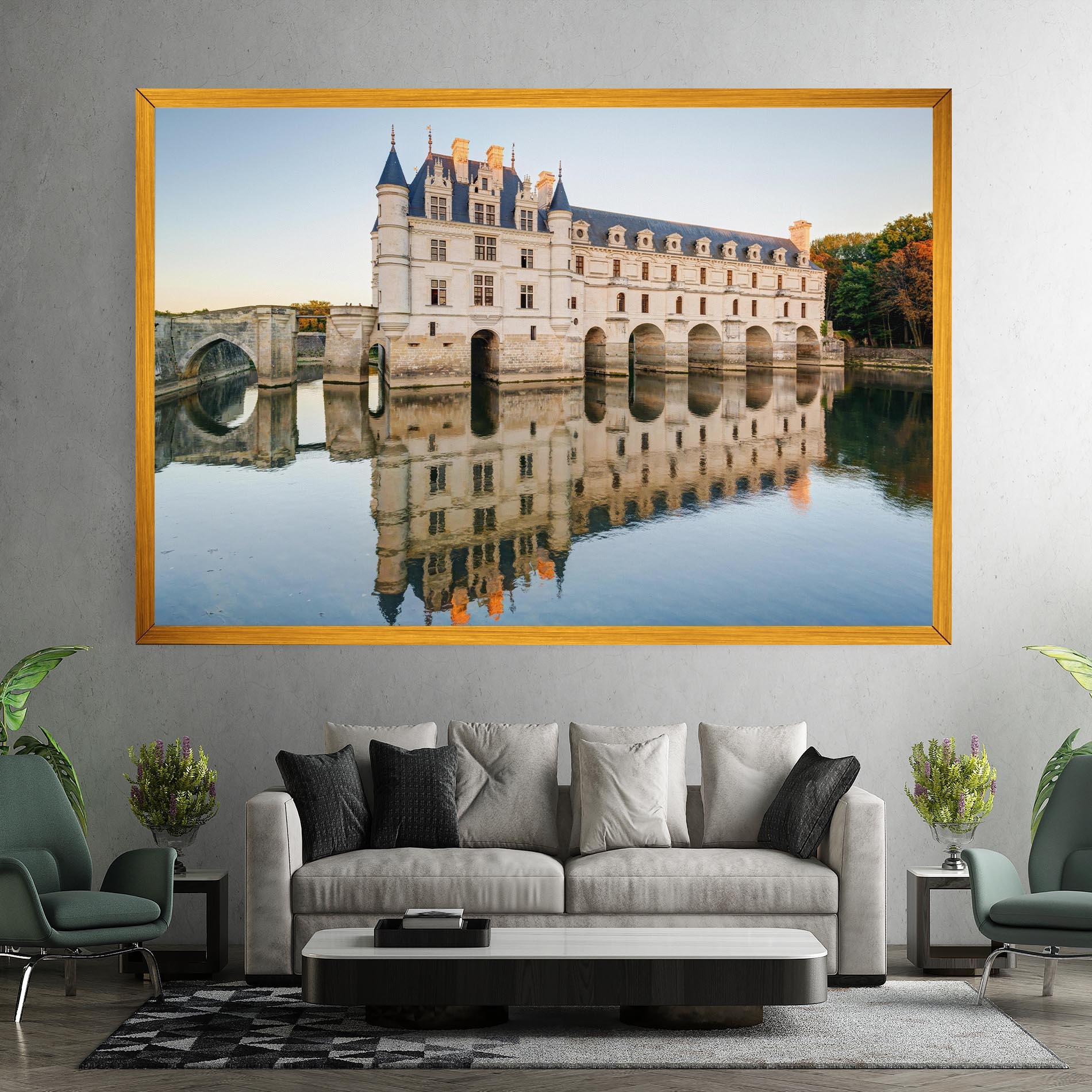 Vászonkép Chateau Chenonceau Castle mockup 7