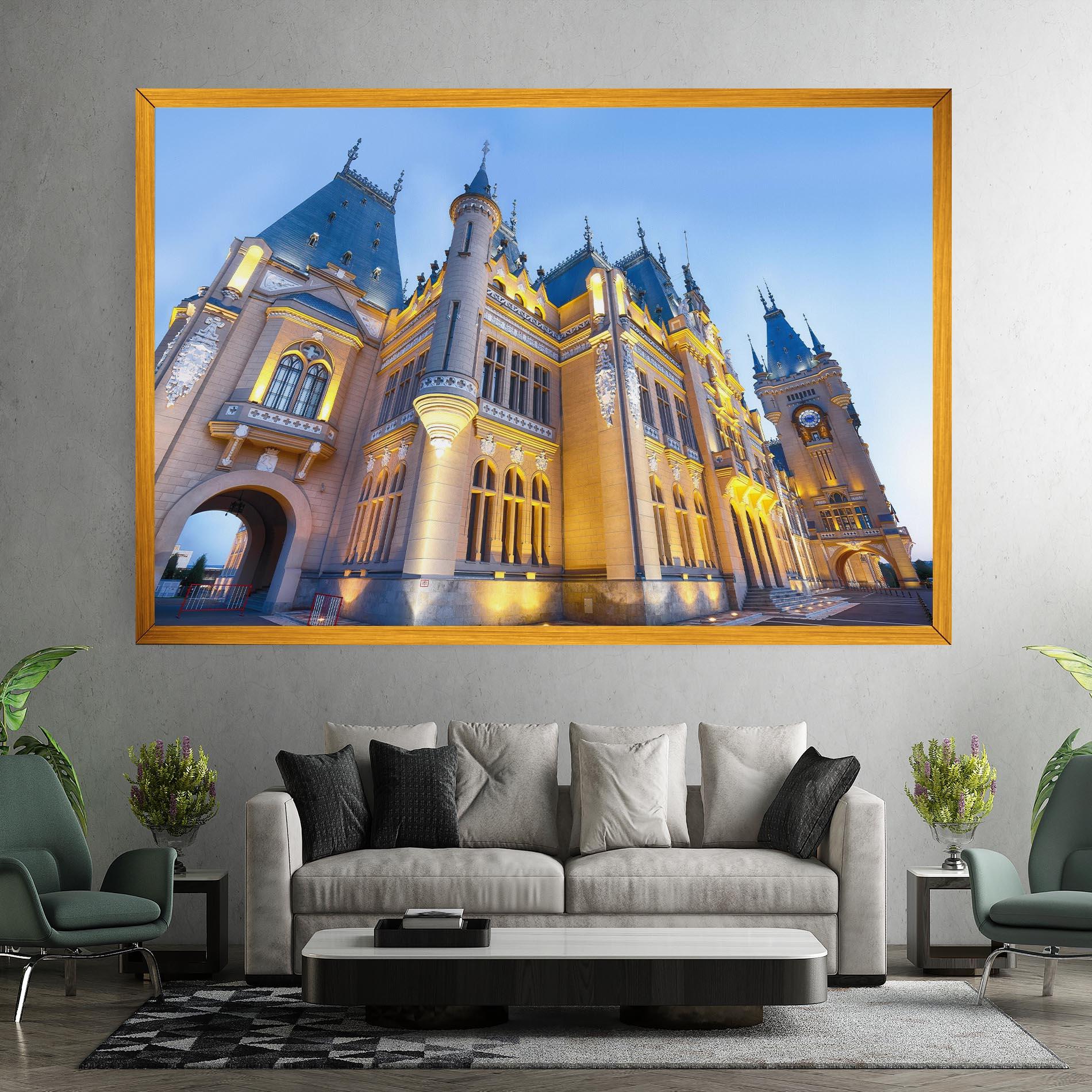 Vászonkép Palace Culture Romania mockup 7