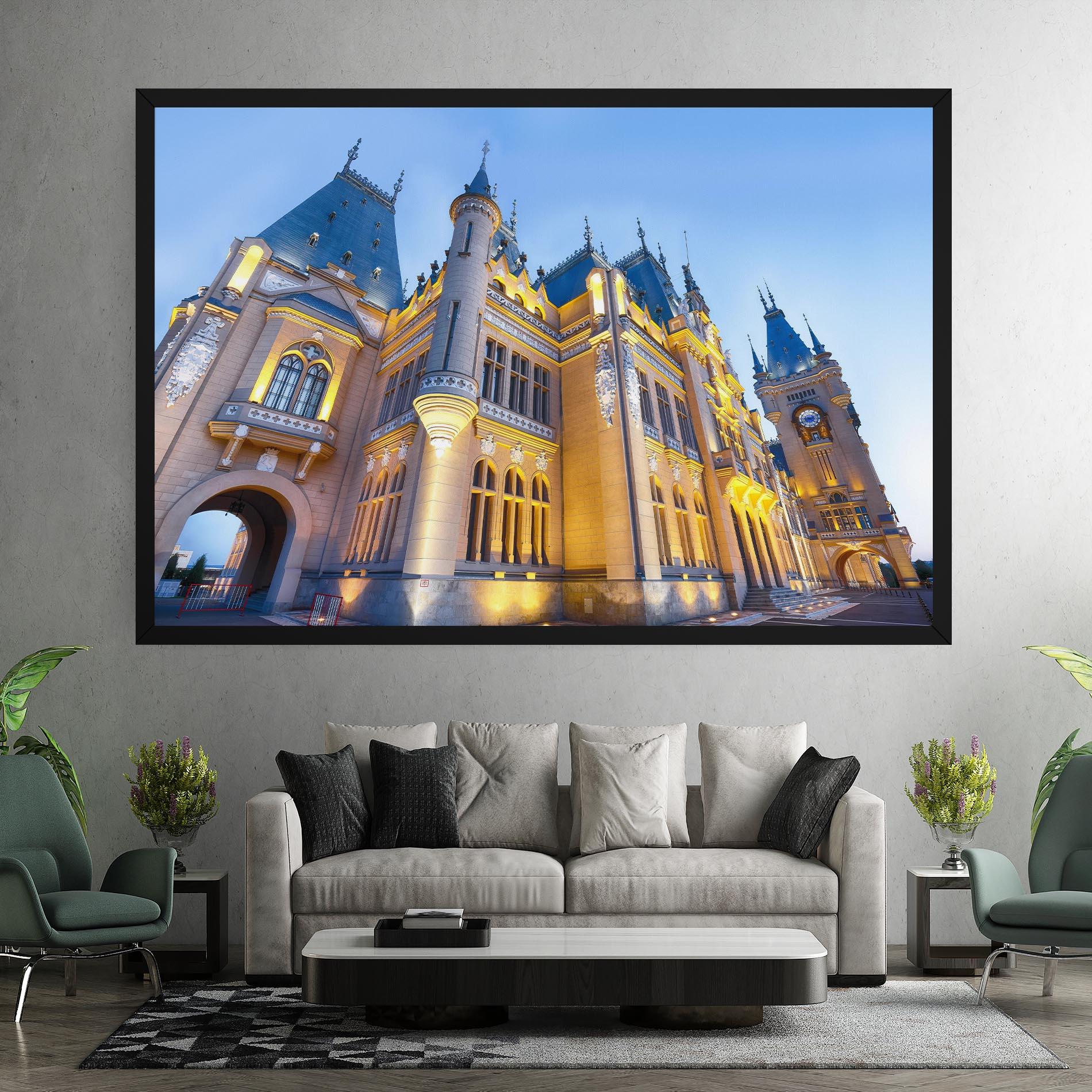 Vászonkép Palace Culture Romania mockup 7