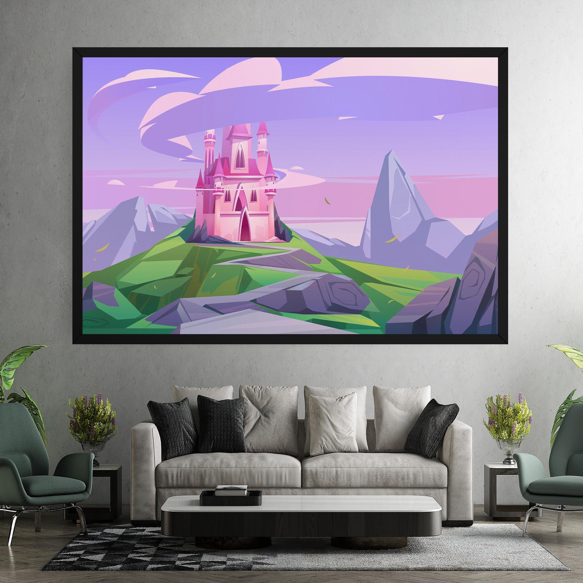Vászonkép Pink Castle mockup 7