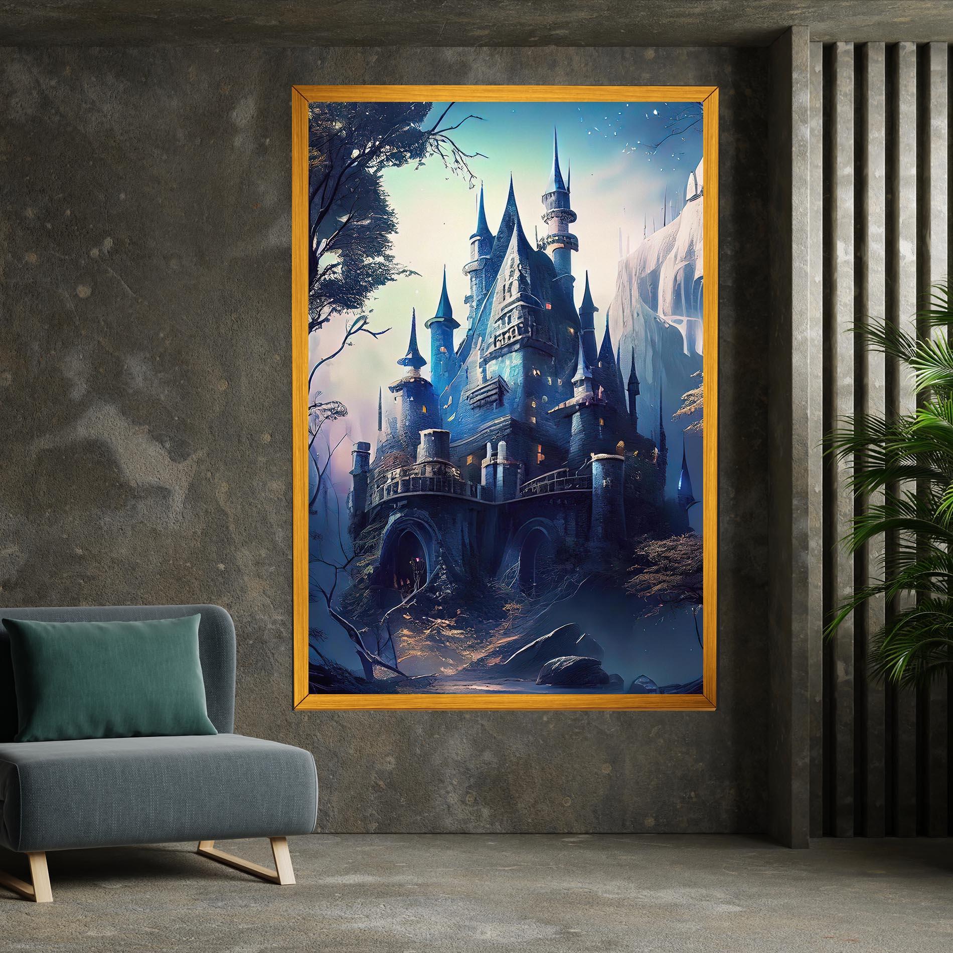 Vászonkép Blue Art Castle mockup 7