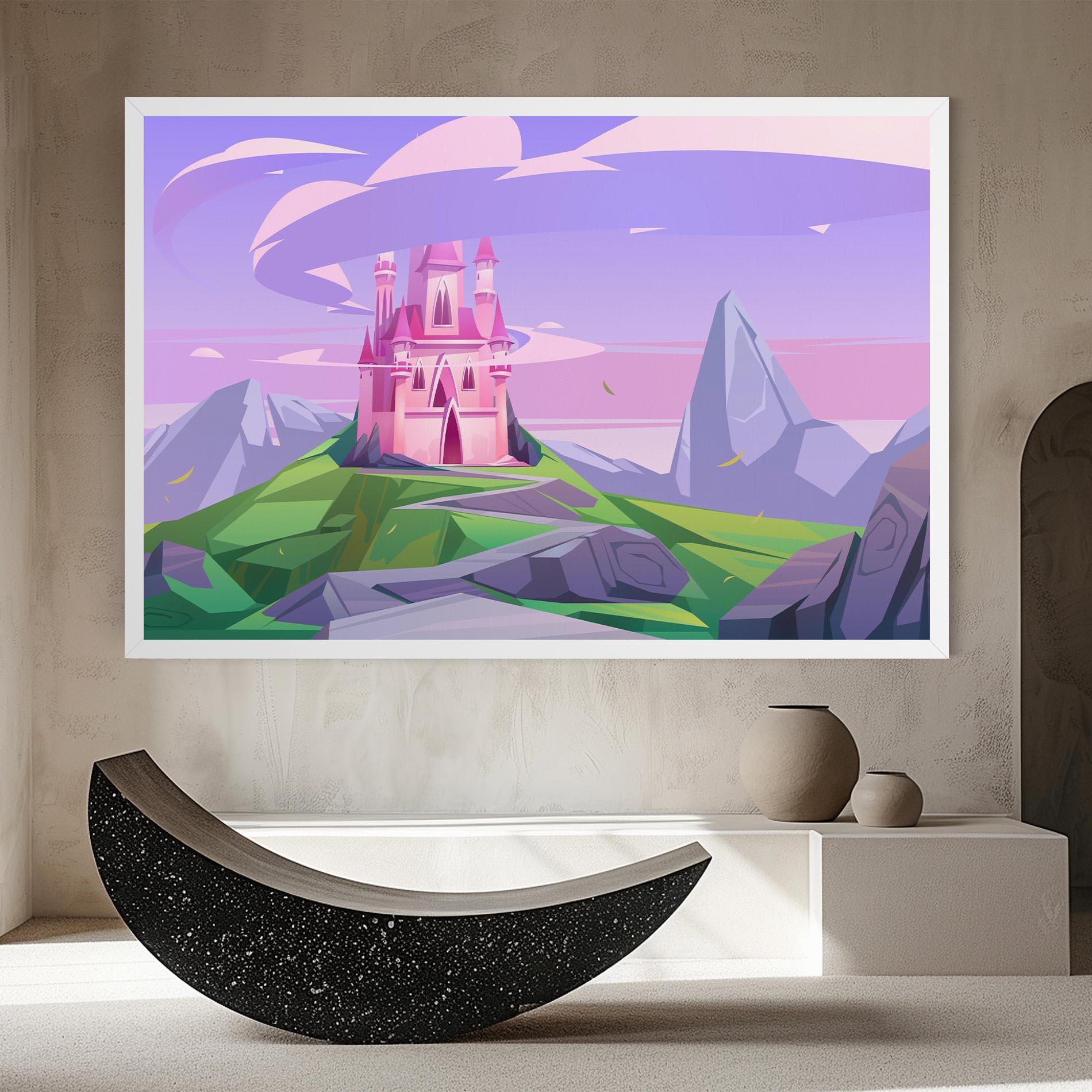 Vászonkép Pink Castle mockup 8