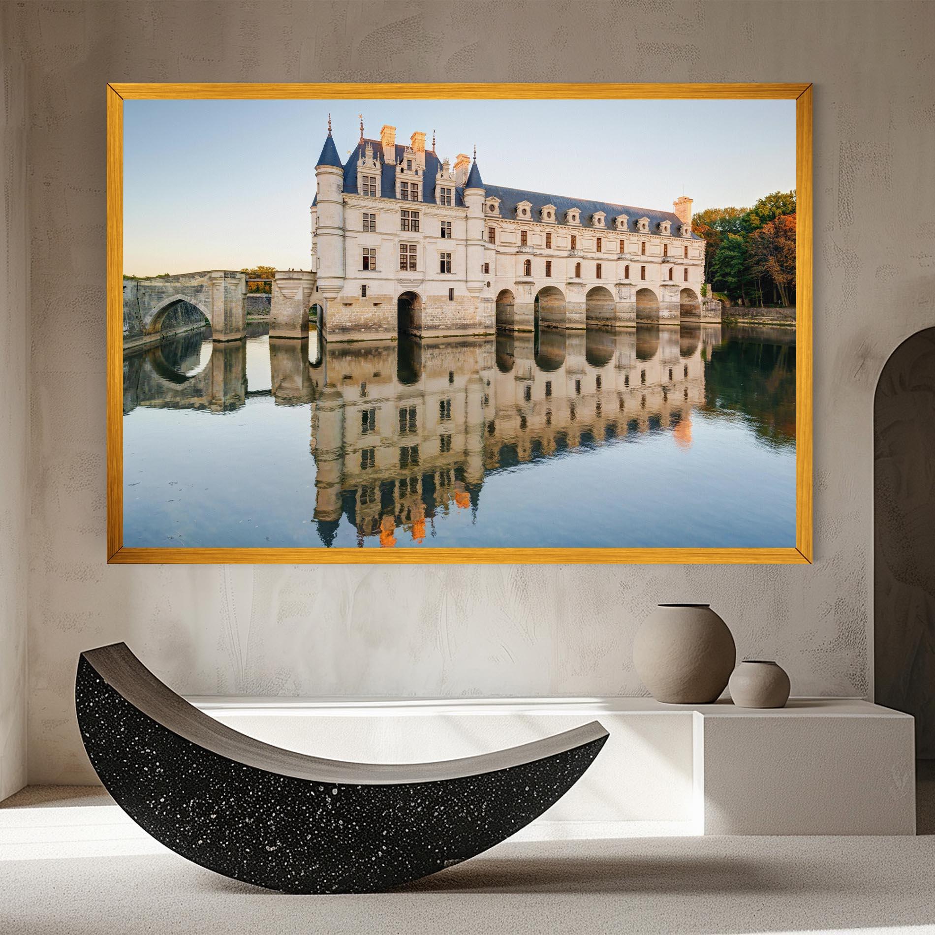 Vászonkép Chateau Chenonceau Castle mockup 8