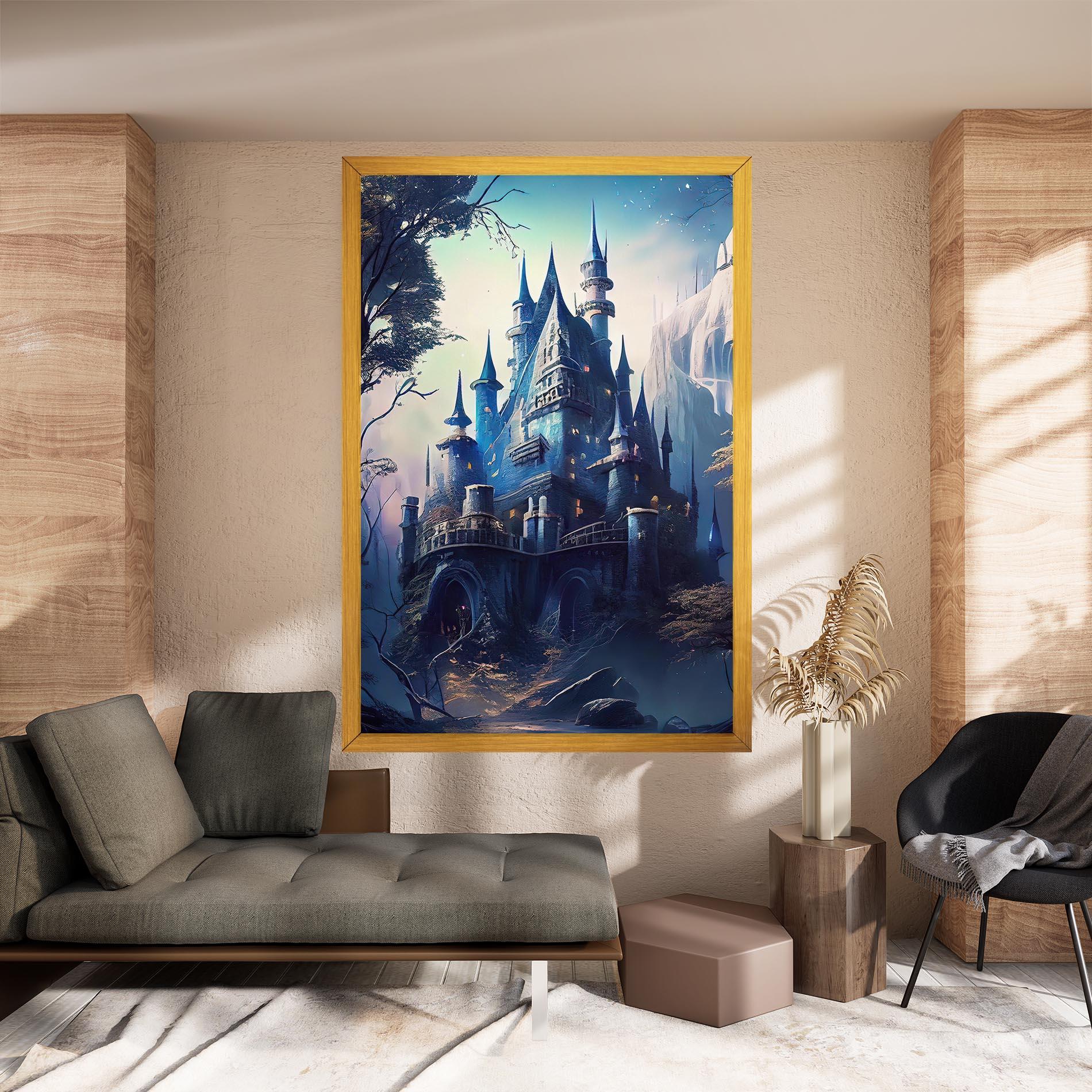 Vászonkép Blue Art Castle mockup 8