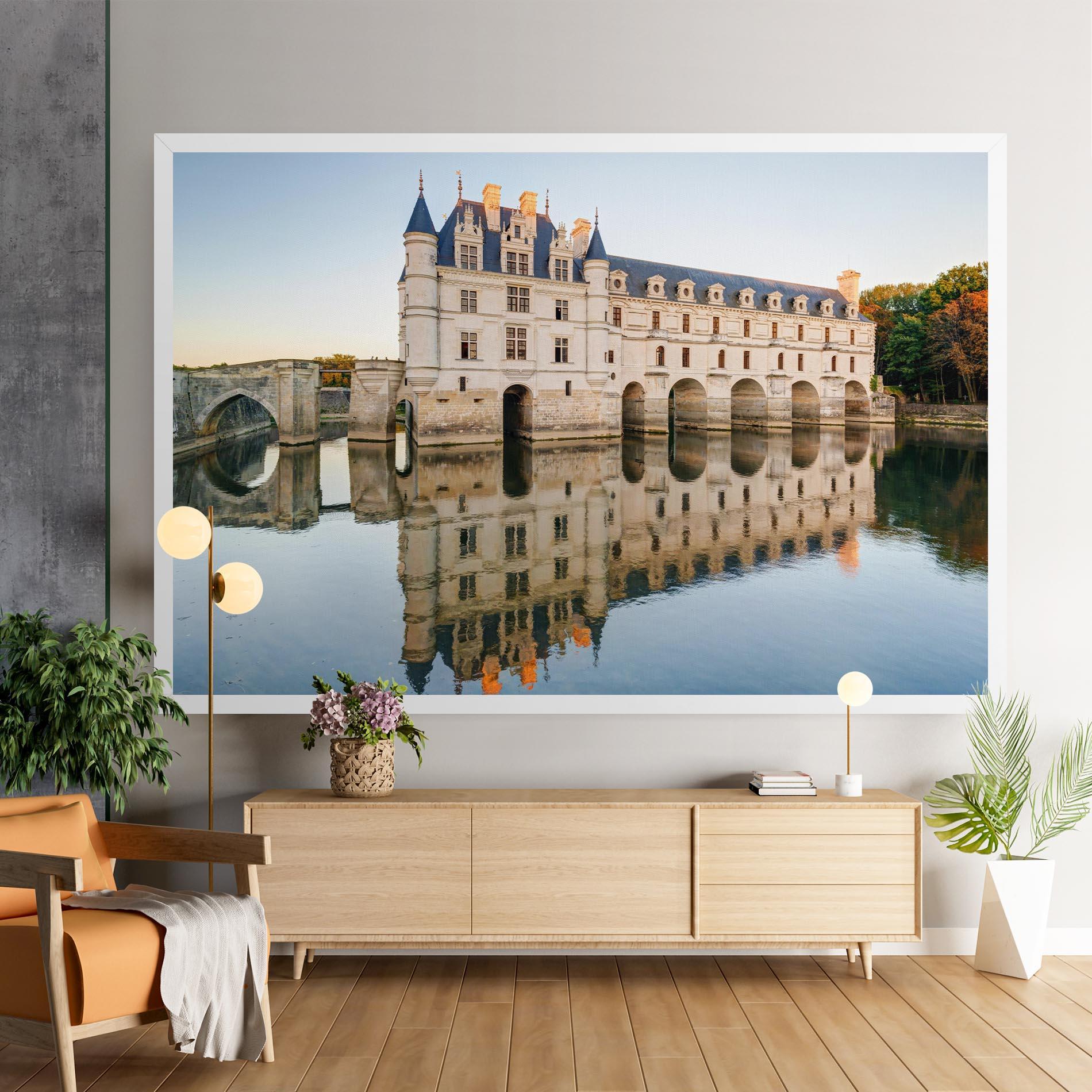 Vászonkép Chateau Chenonceau Castle mockup 9