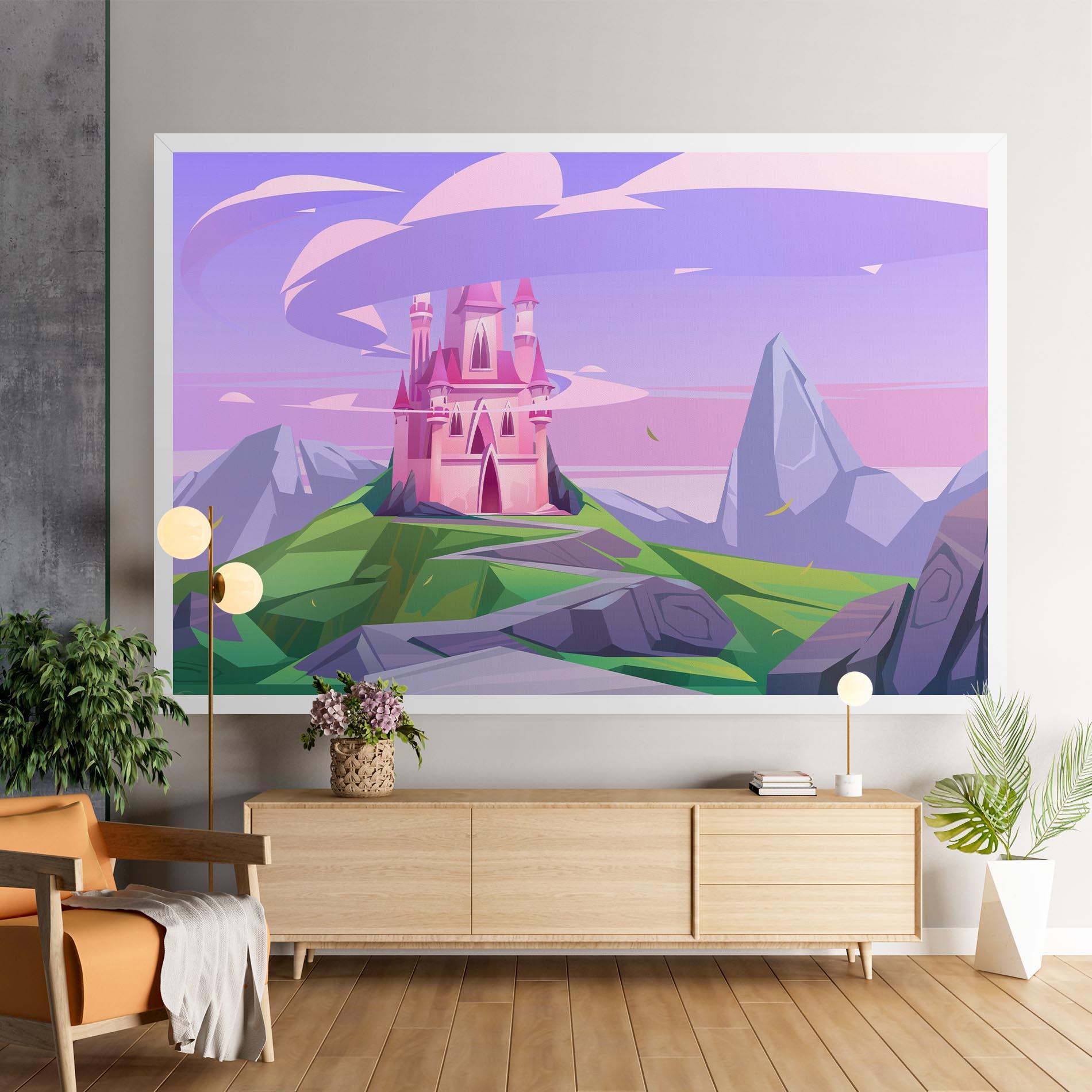Vászonkép Pink Castle mockup 9