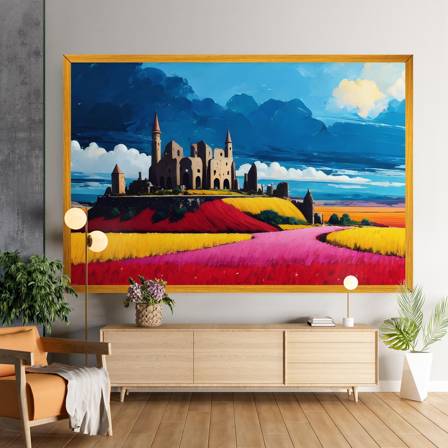 Vászonkép Antique Building Art mockup 9