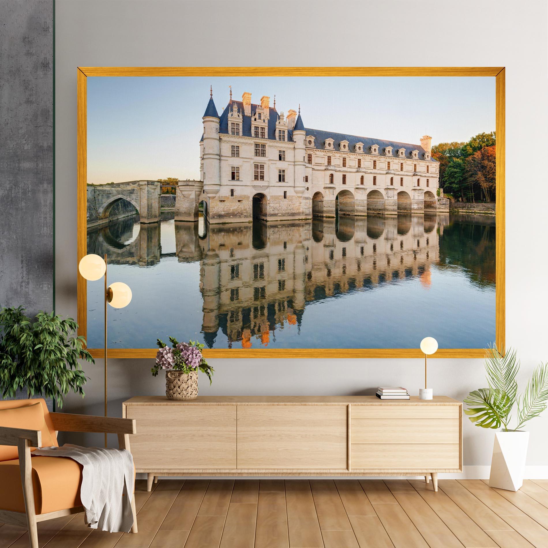 Vászonkép Chateau Chenonceau Castle mockup 9