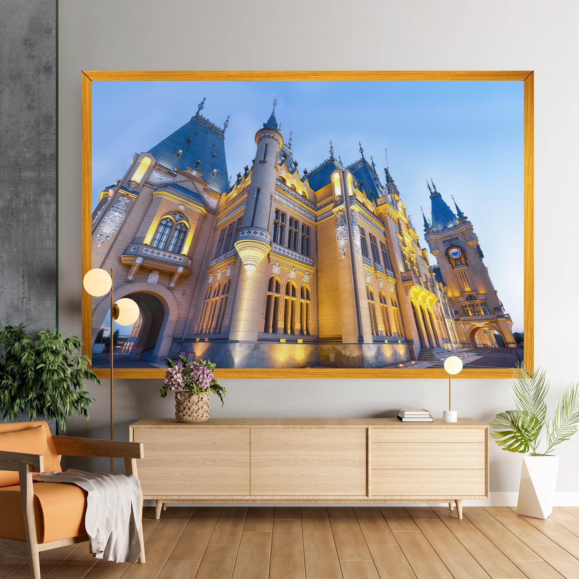 Vászonkép Palace Culture Romania mockup 9
