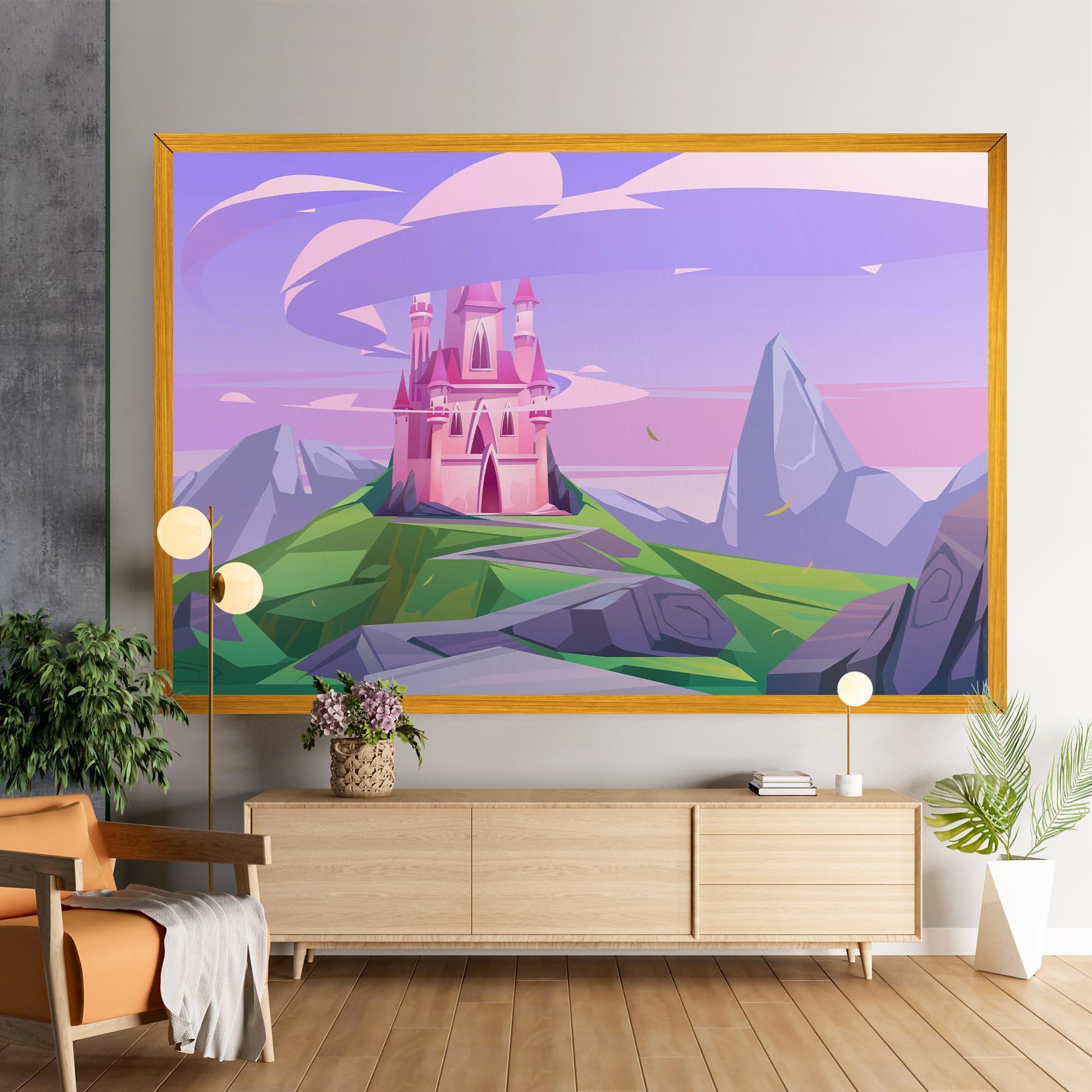 Vászonkép Pink Castle mockup 9