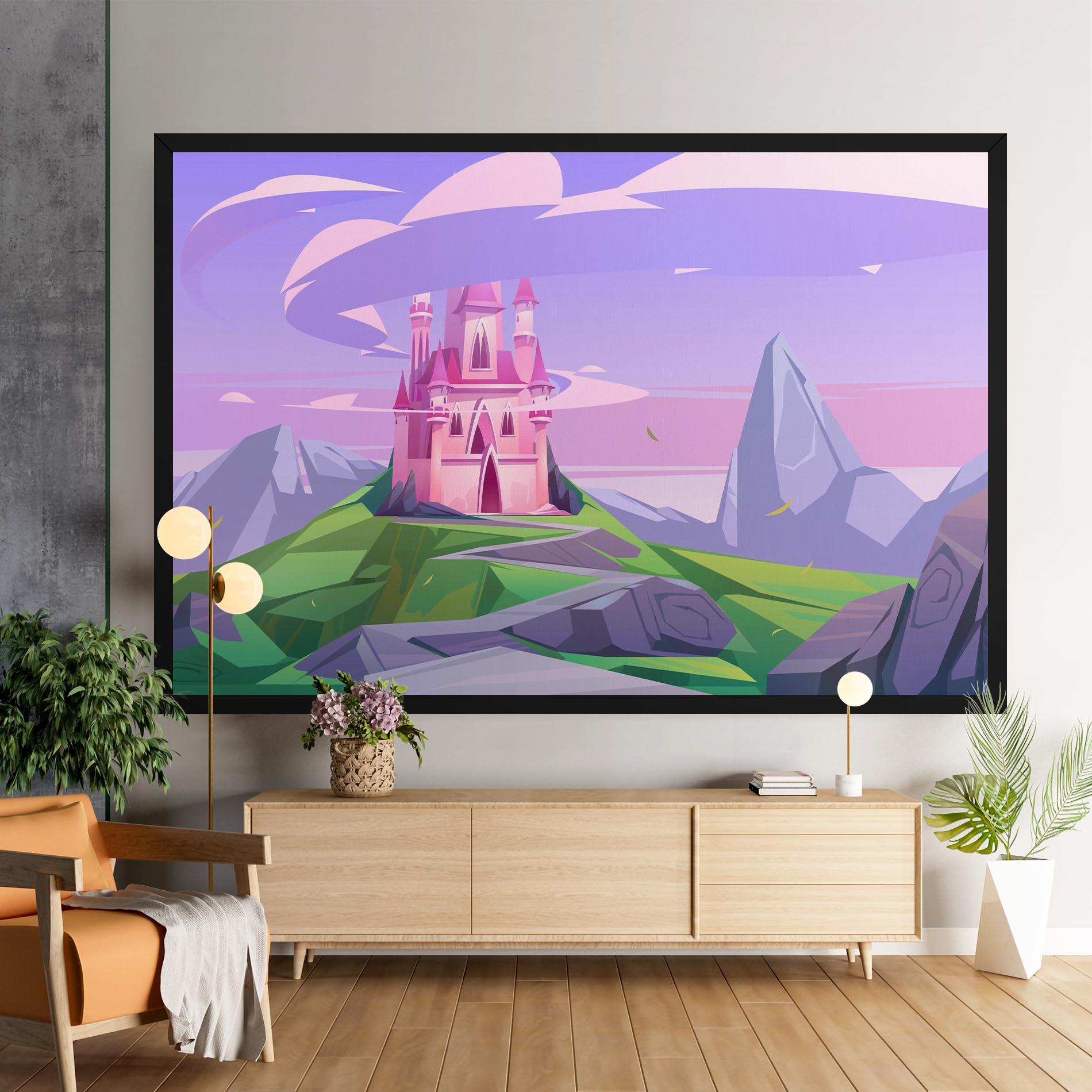 Vászonkép Pink Castle mockup 9