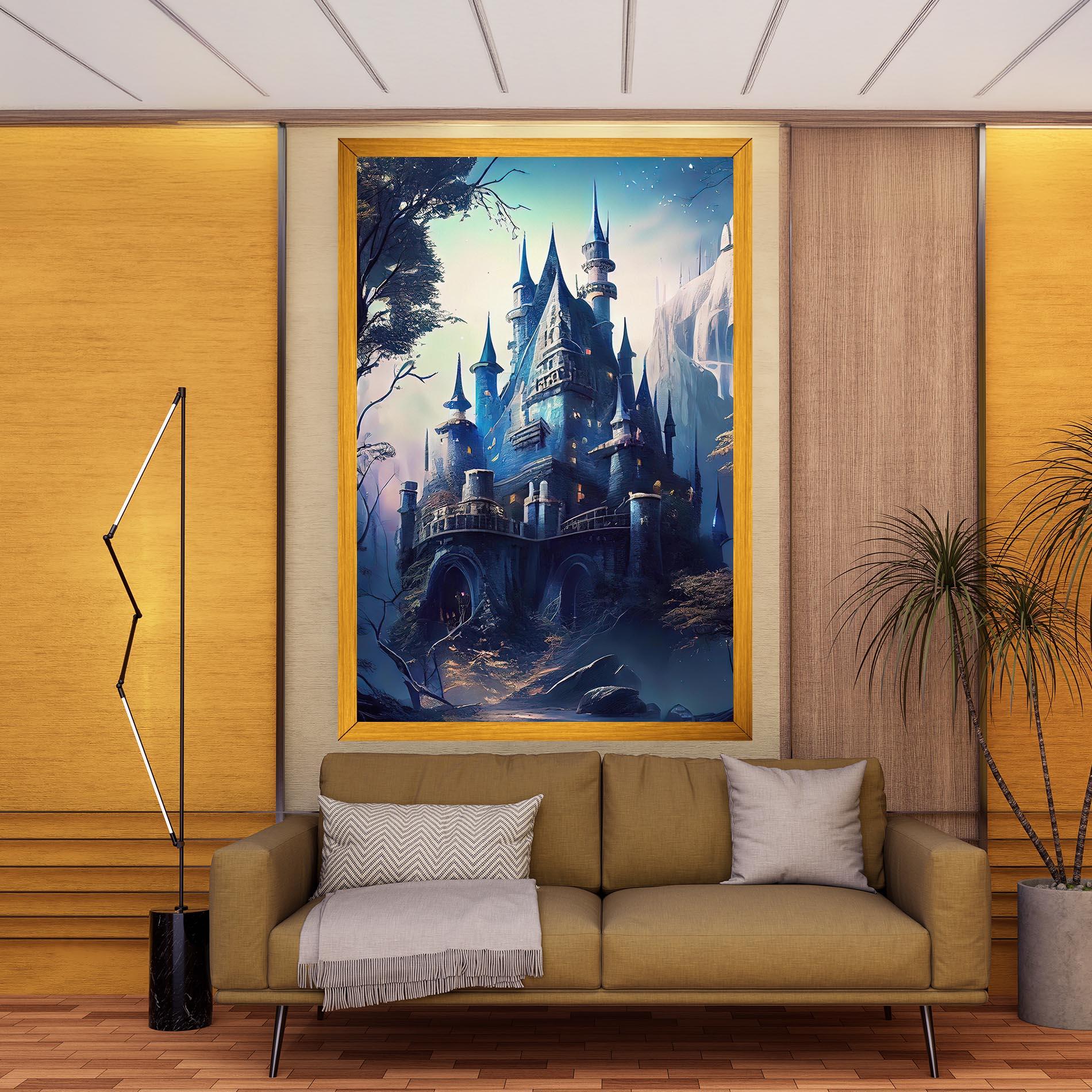 Vászonkép Blue Art Castle mockup 9