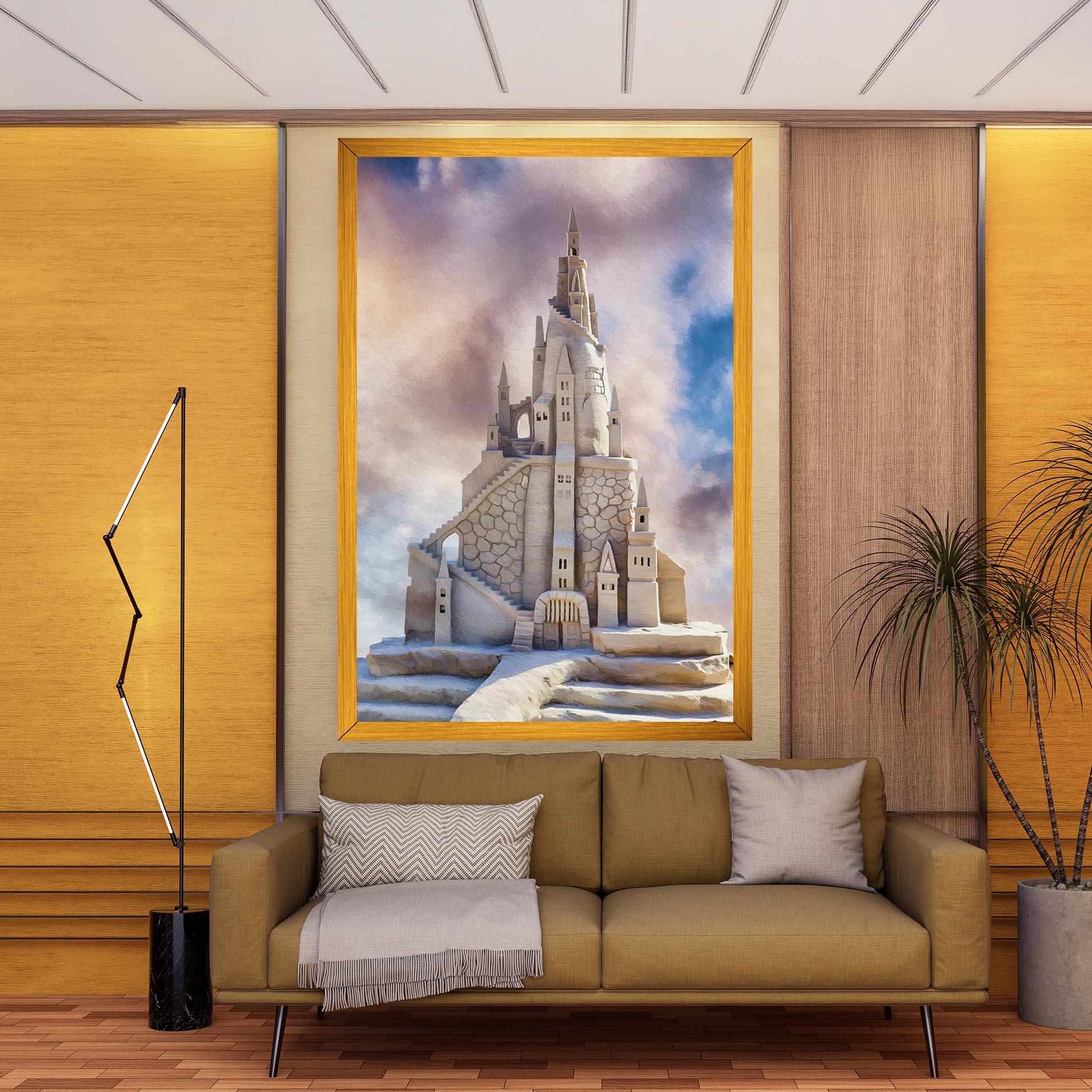 Vászonkép Cream Castle mockup 9