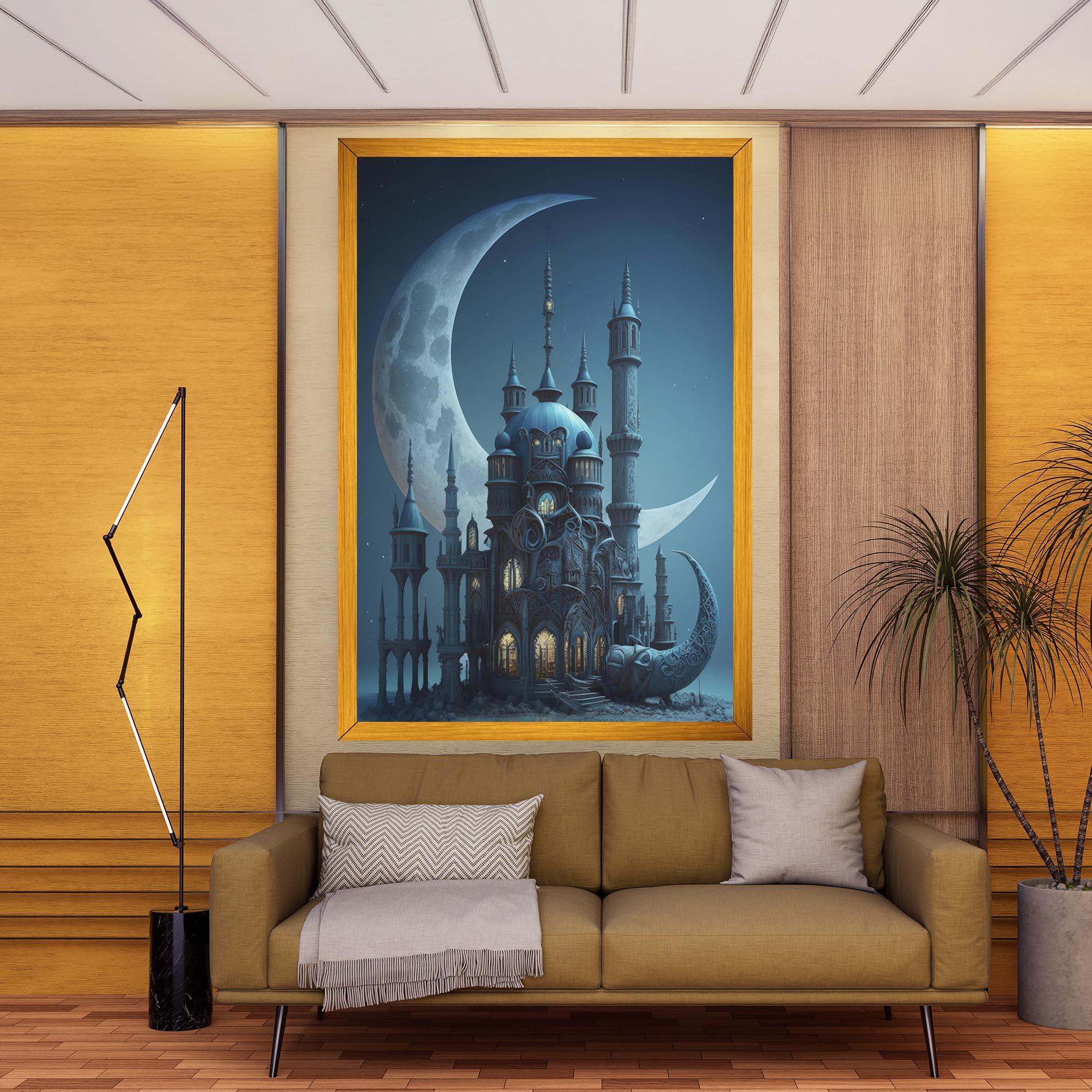Vászonkép Mosque Moon mockup 9