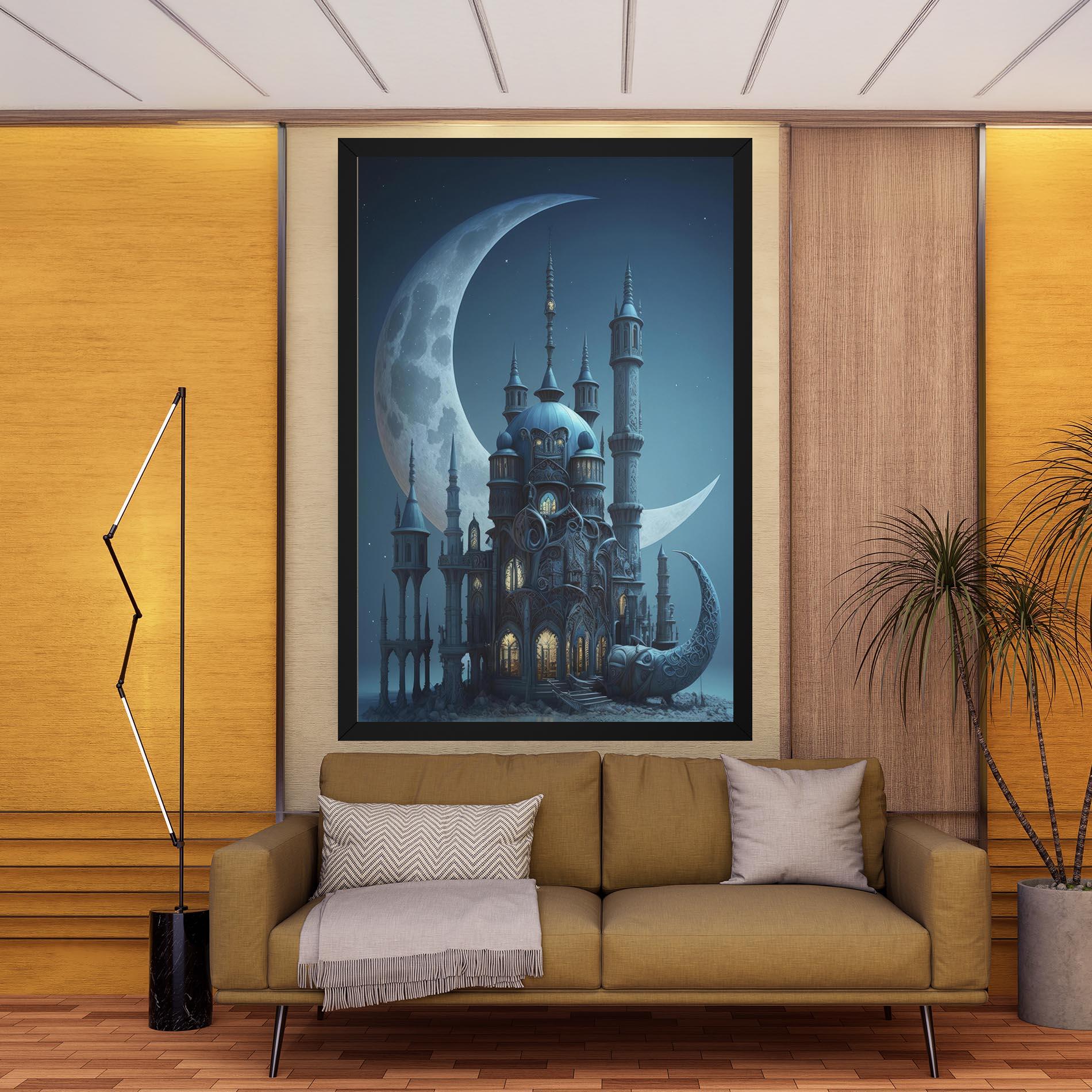 Vászonkép Mosque Moon mockup 9
