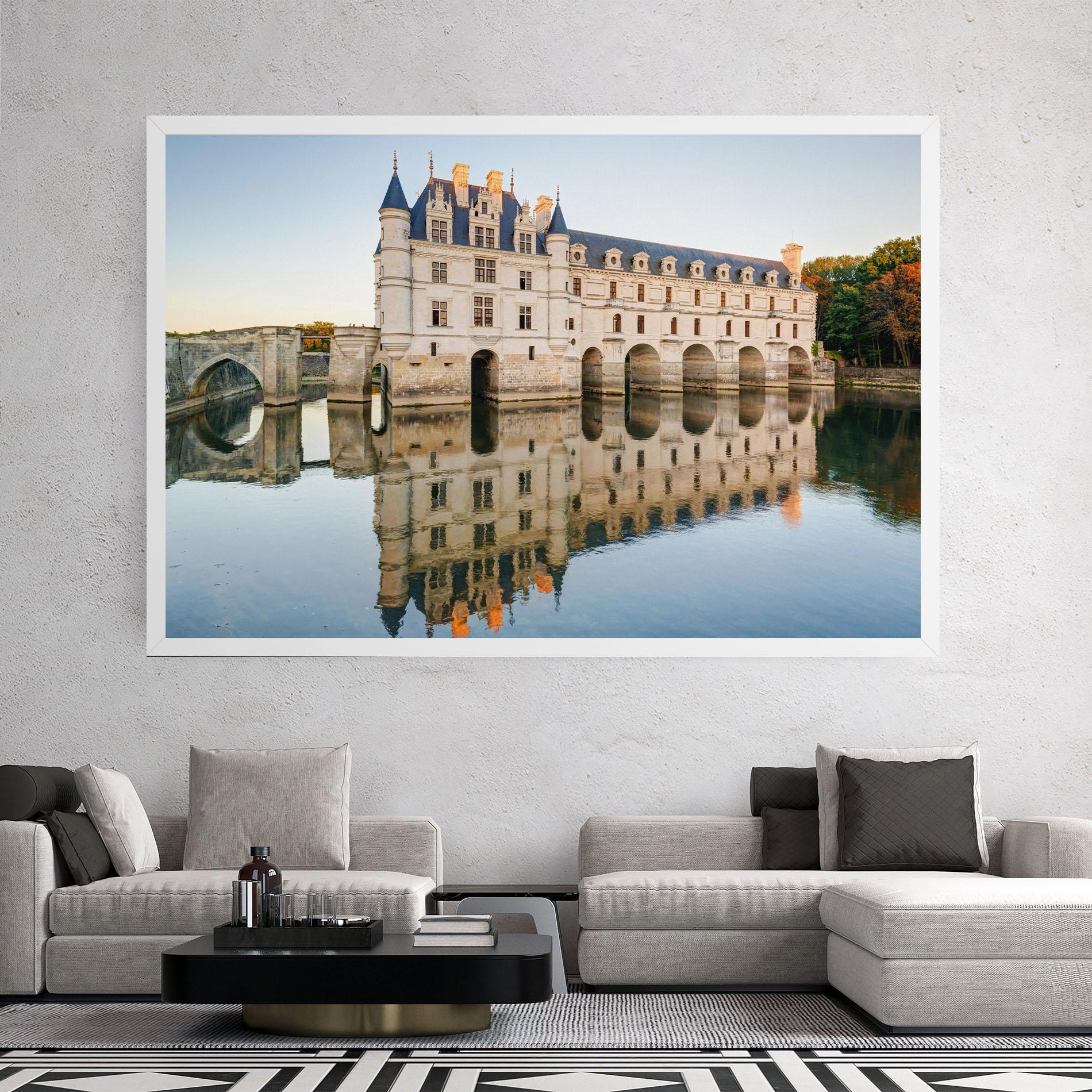 Vászonkép Chateau Chenonceau Castle mockup 2