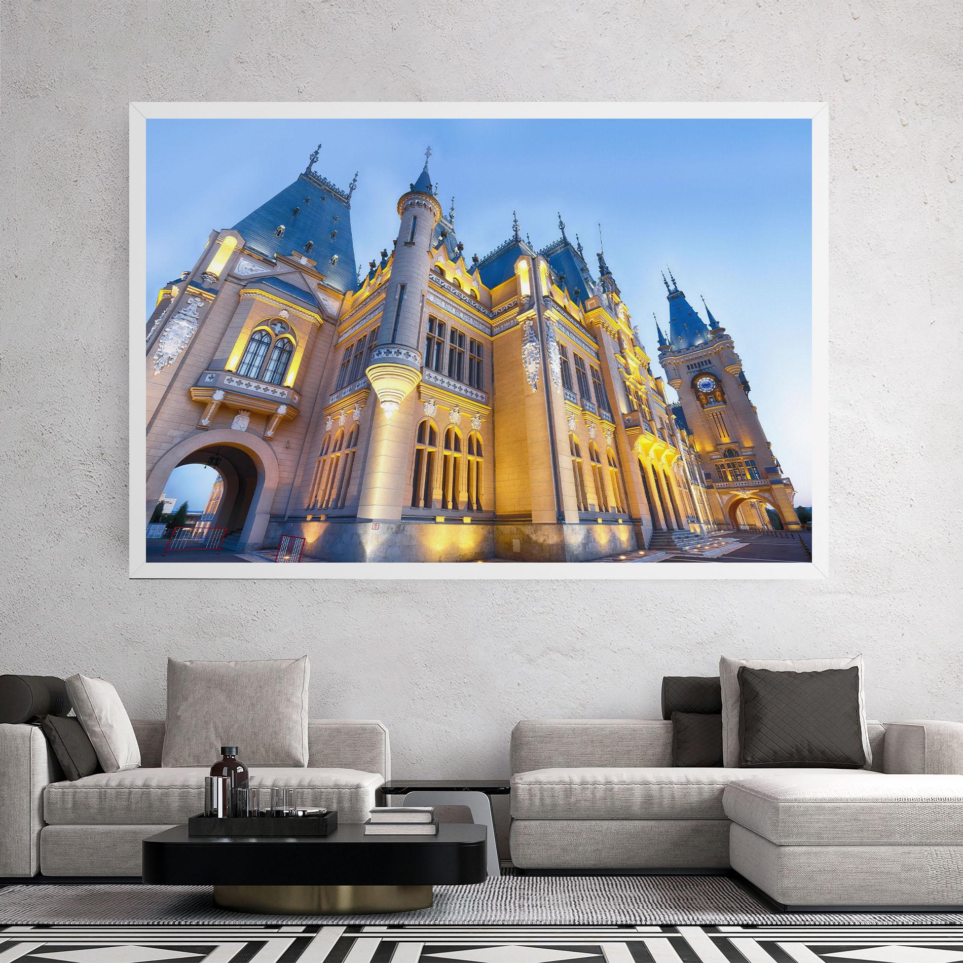 Vászonkép Palace Culture Romania mockup 2