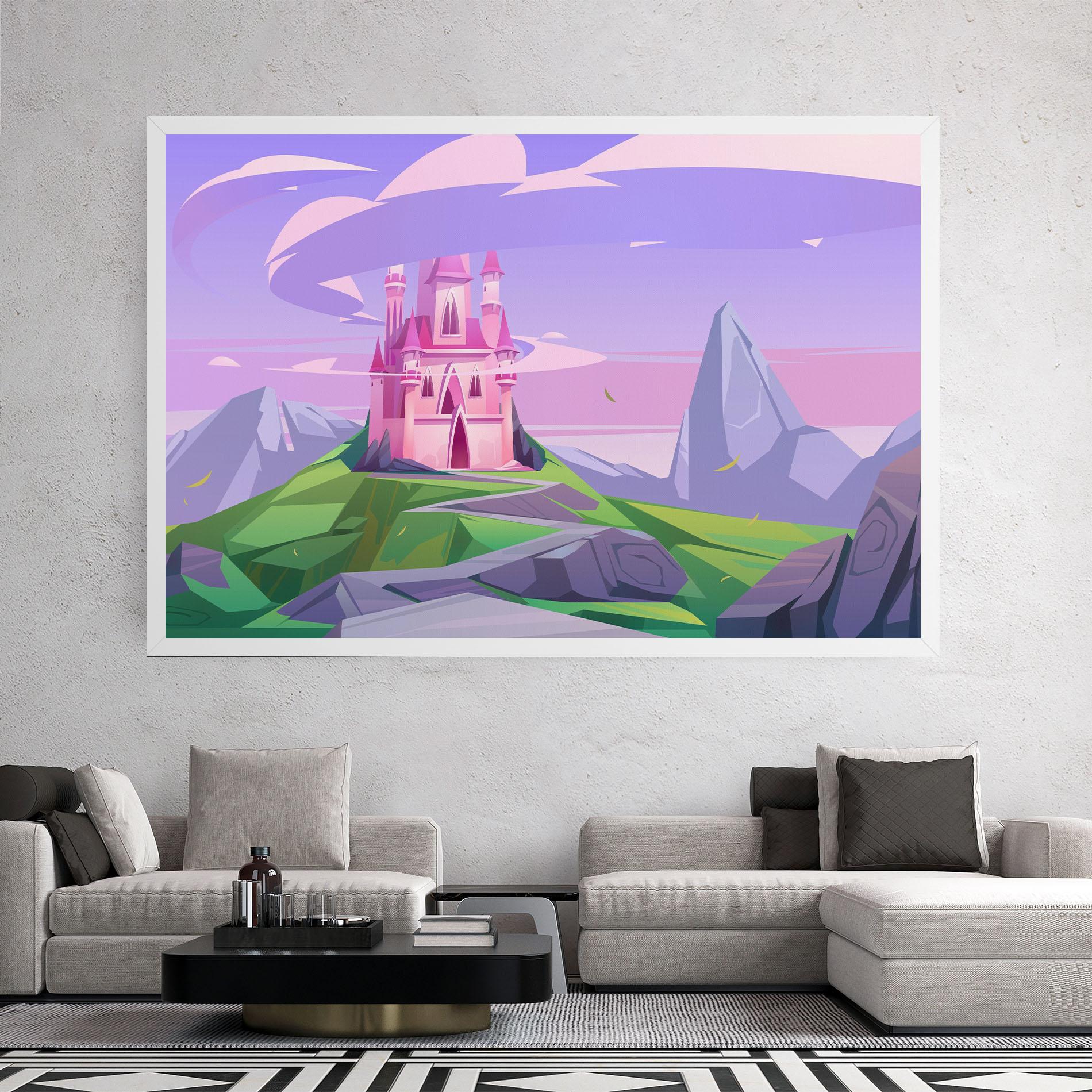 Vászonkép Pink Castle mockup 2