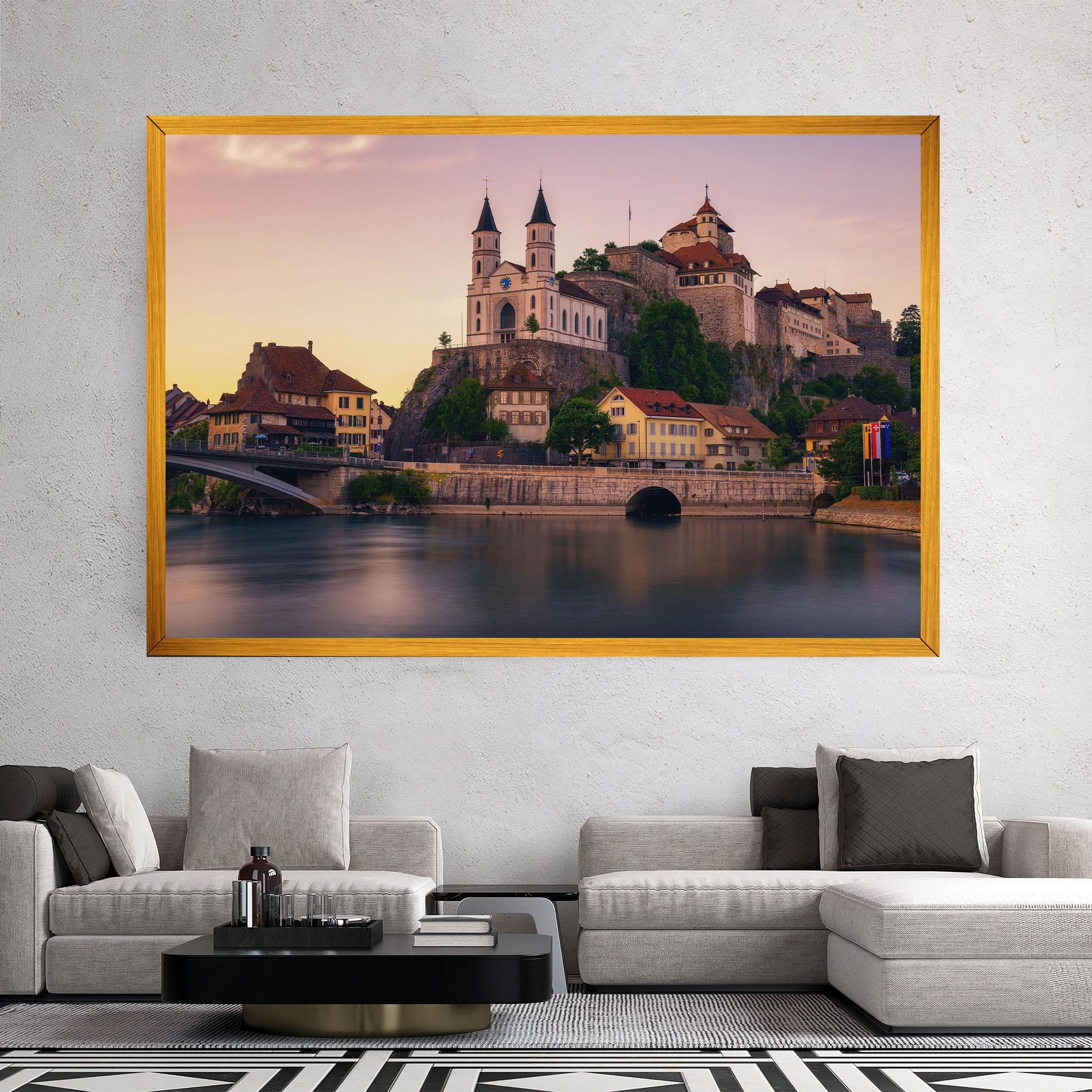 Vászonkép Aarburg Castle mockup 2