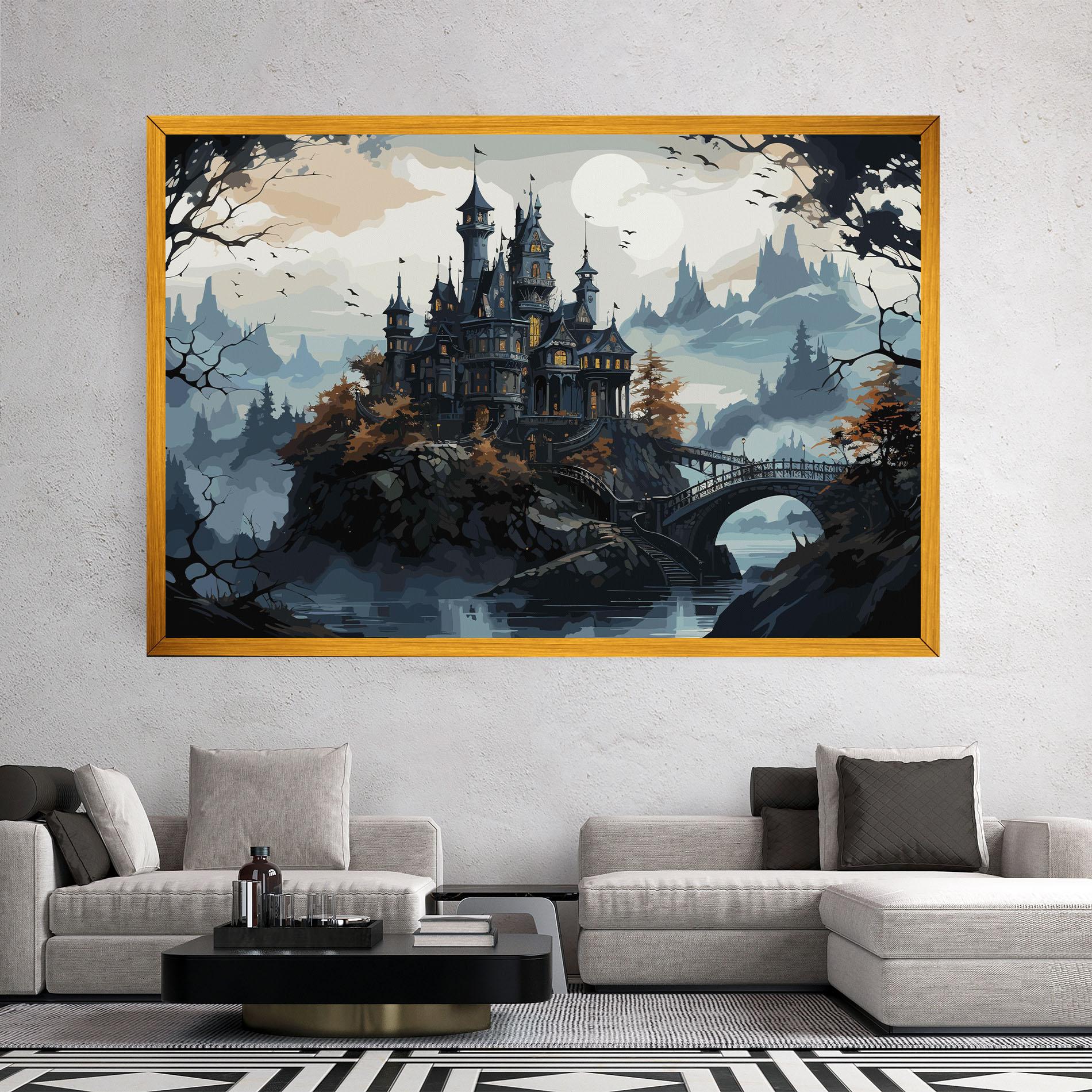 Vászonkép Grey Big Castle mockup 2