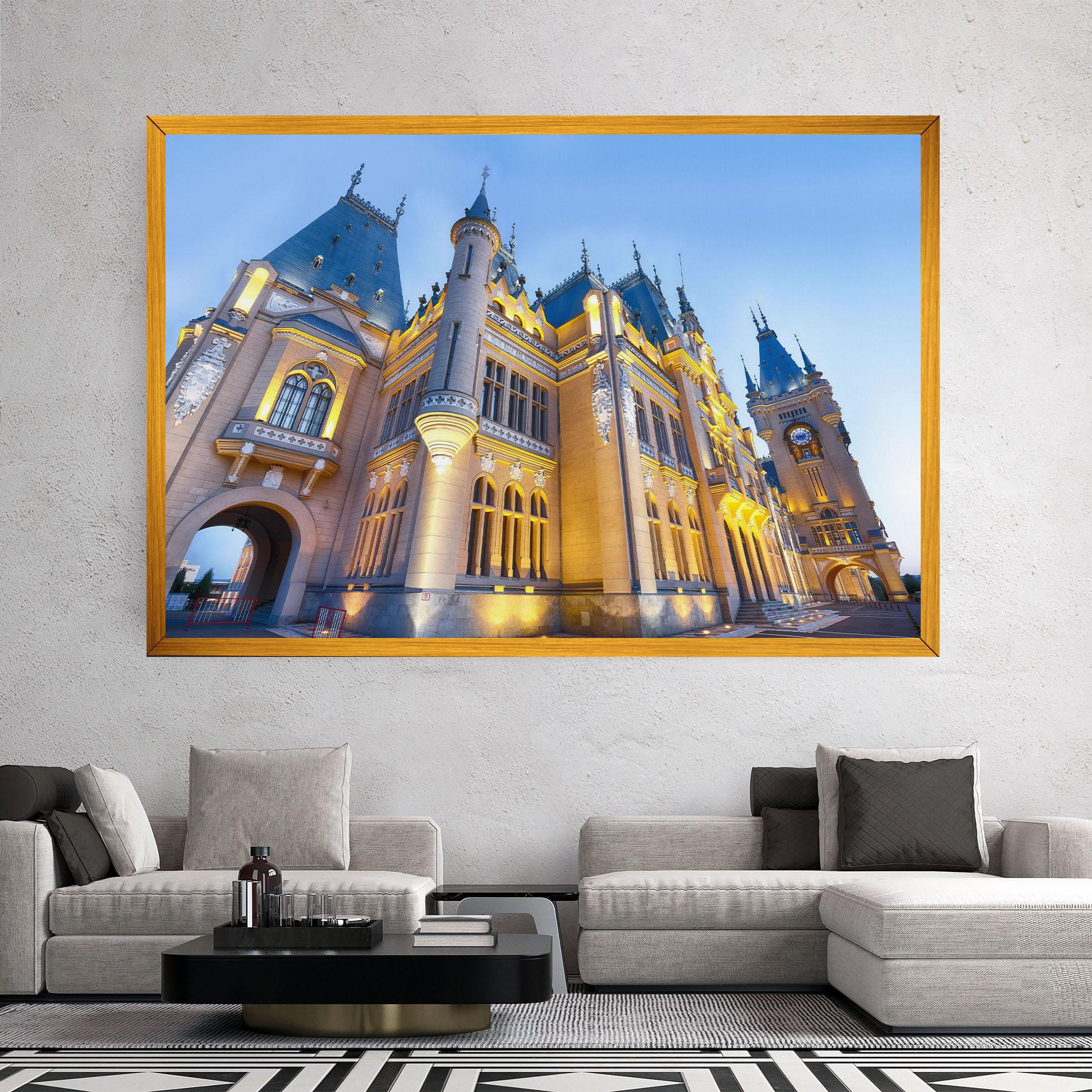 Vászonkép Palace Culture Romania mockup 2