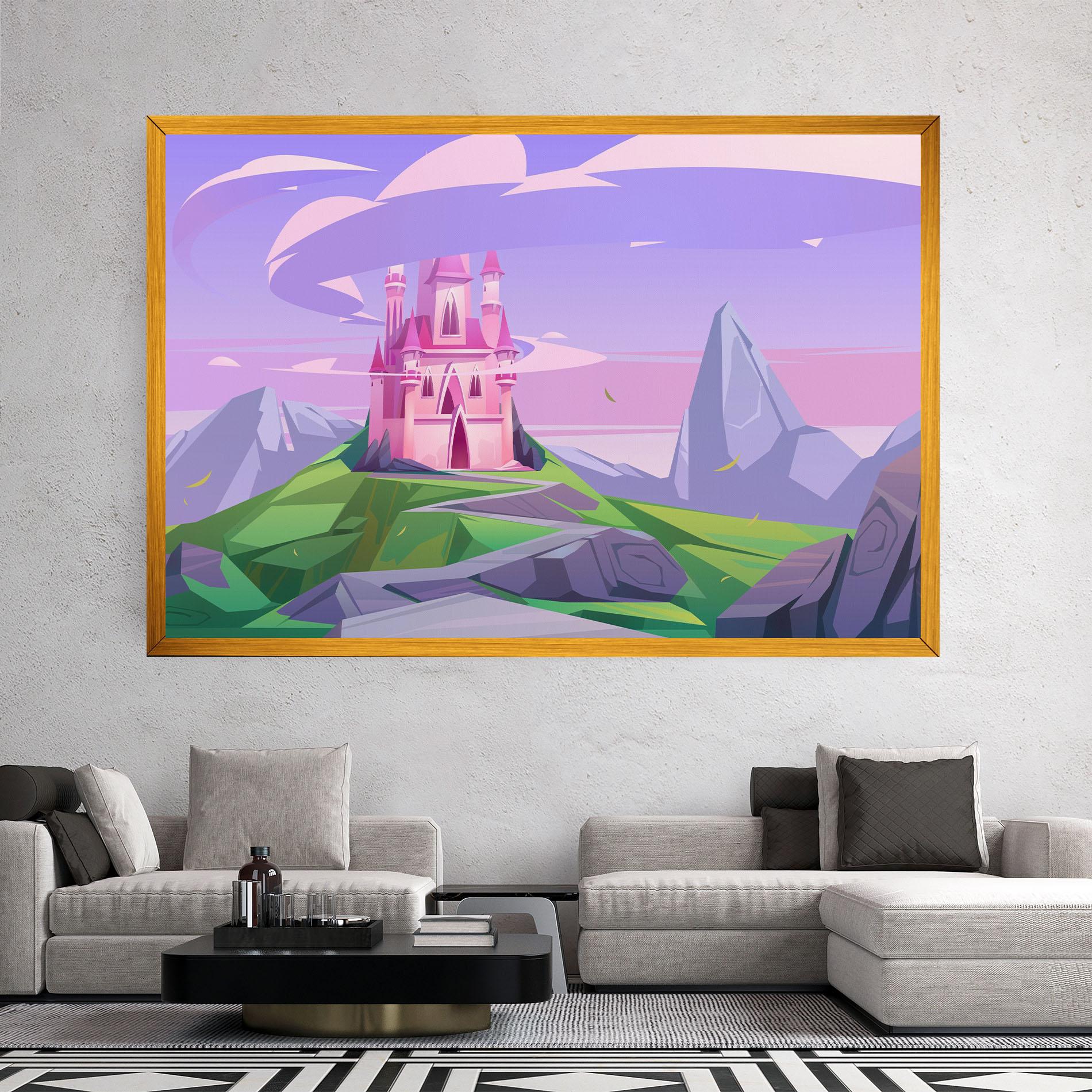 Vászonkép Pink Castle mockup 2