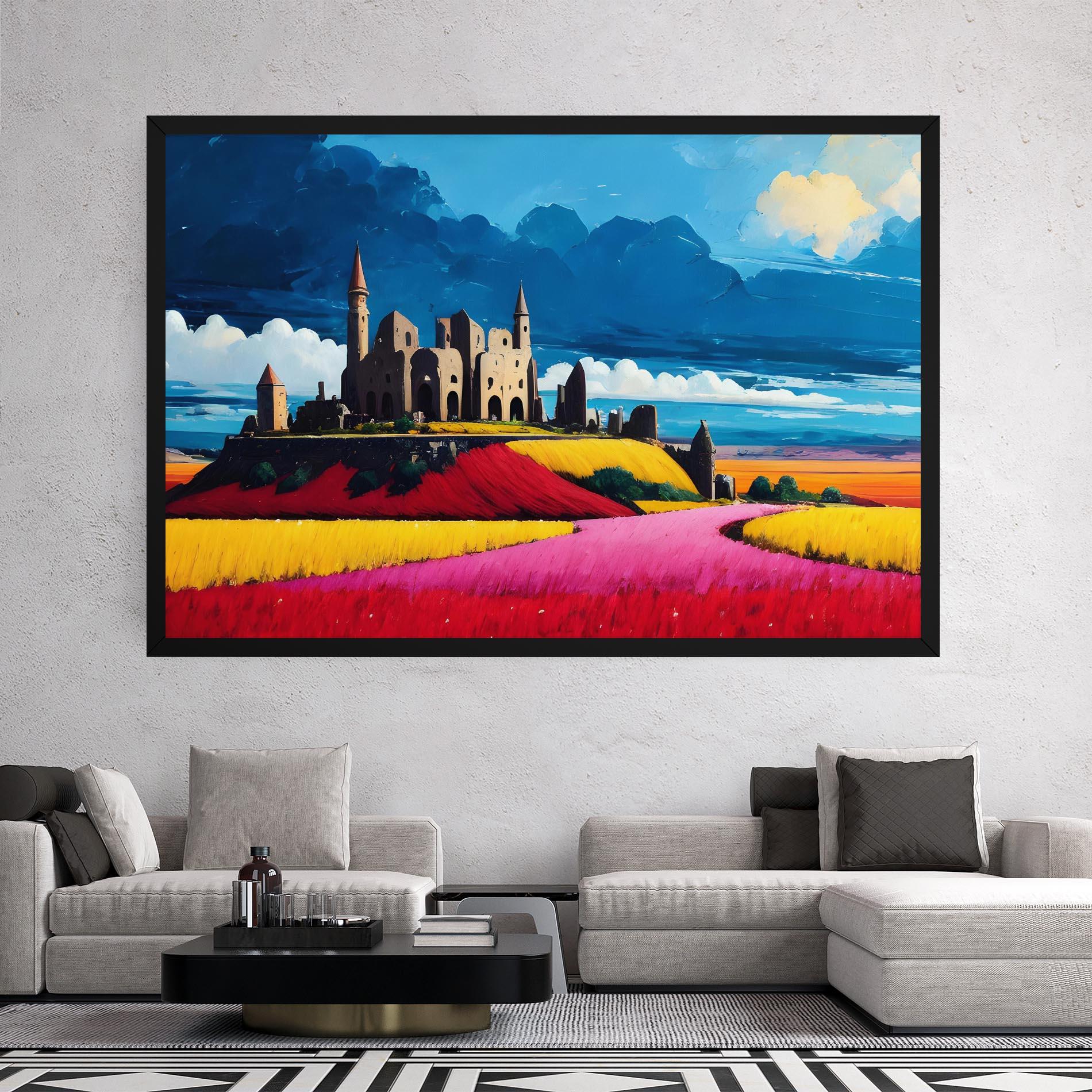 Vászonkép Antique Building Art mockup 2