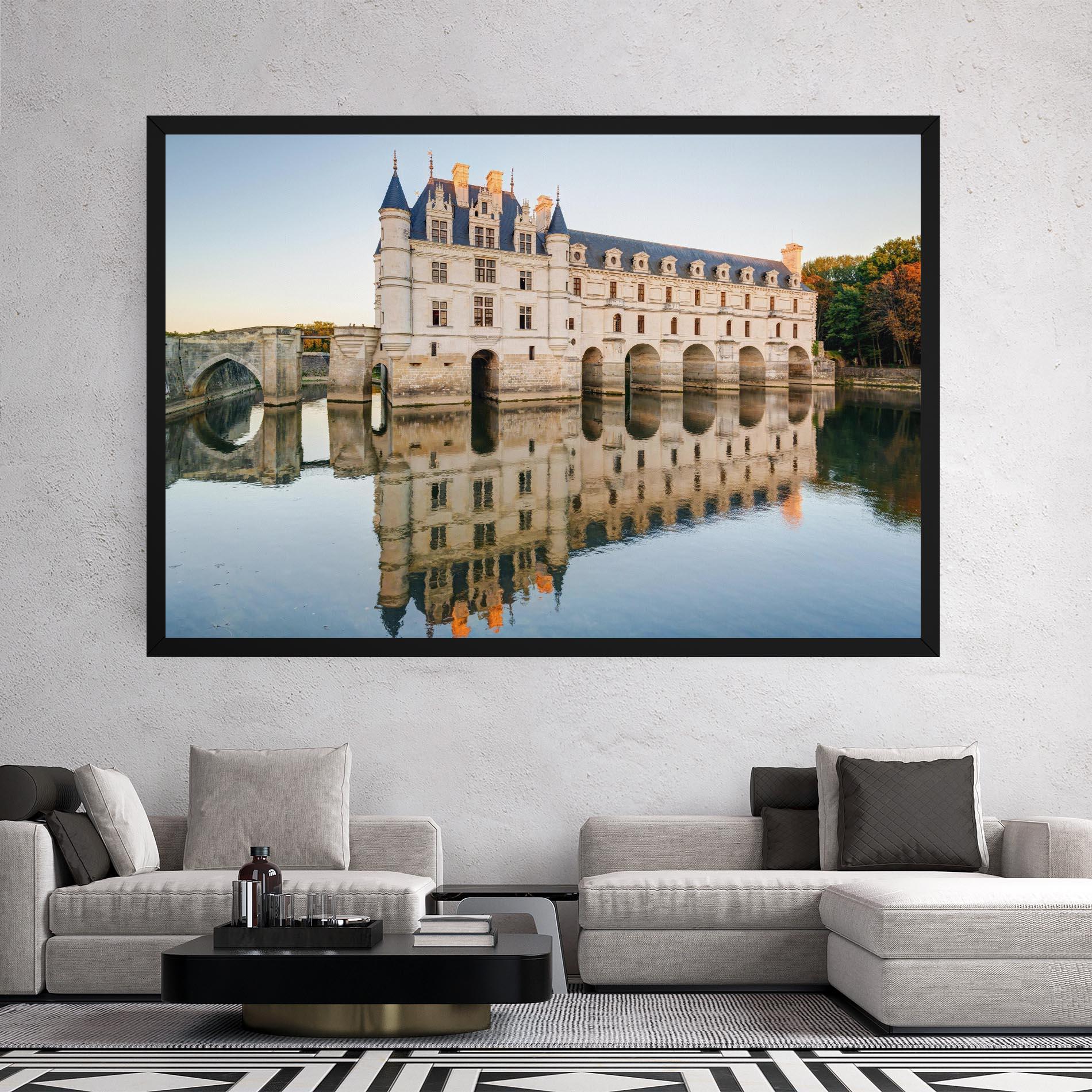Vászonkép Chateau Chenonceau Castle mockup 2