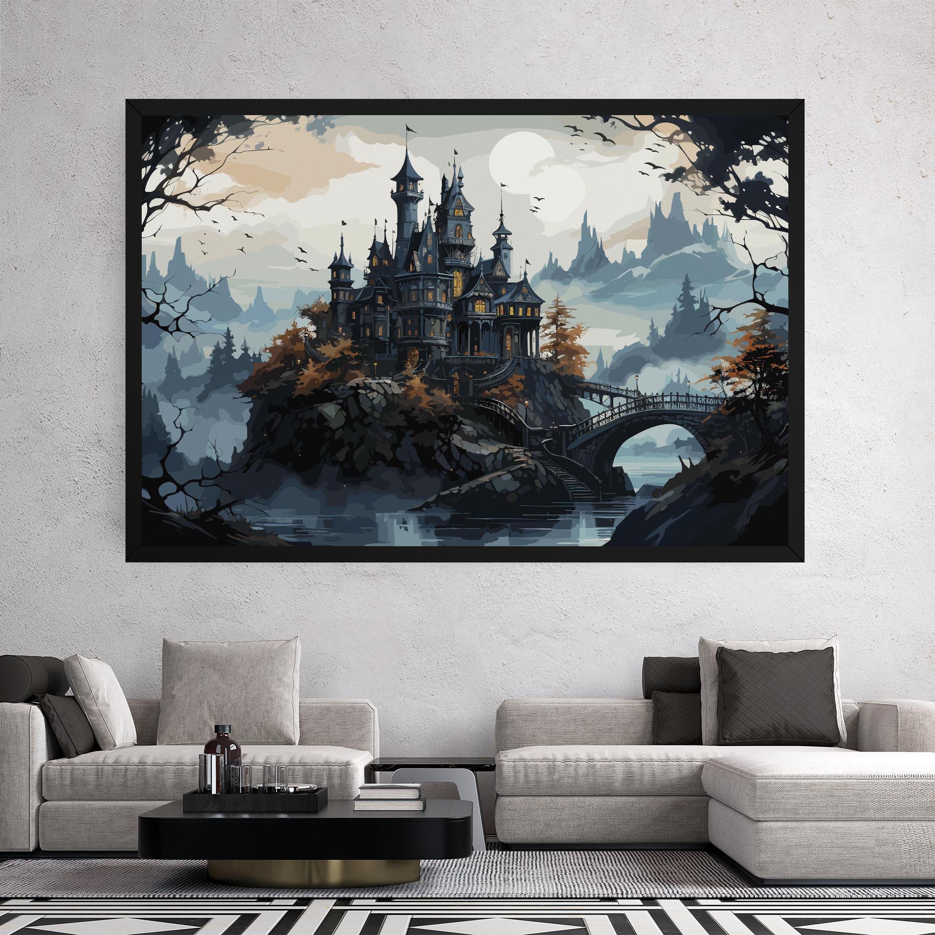 Vászonkép Grey Big Castle mockup 2