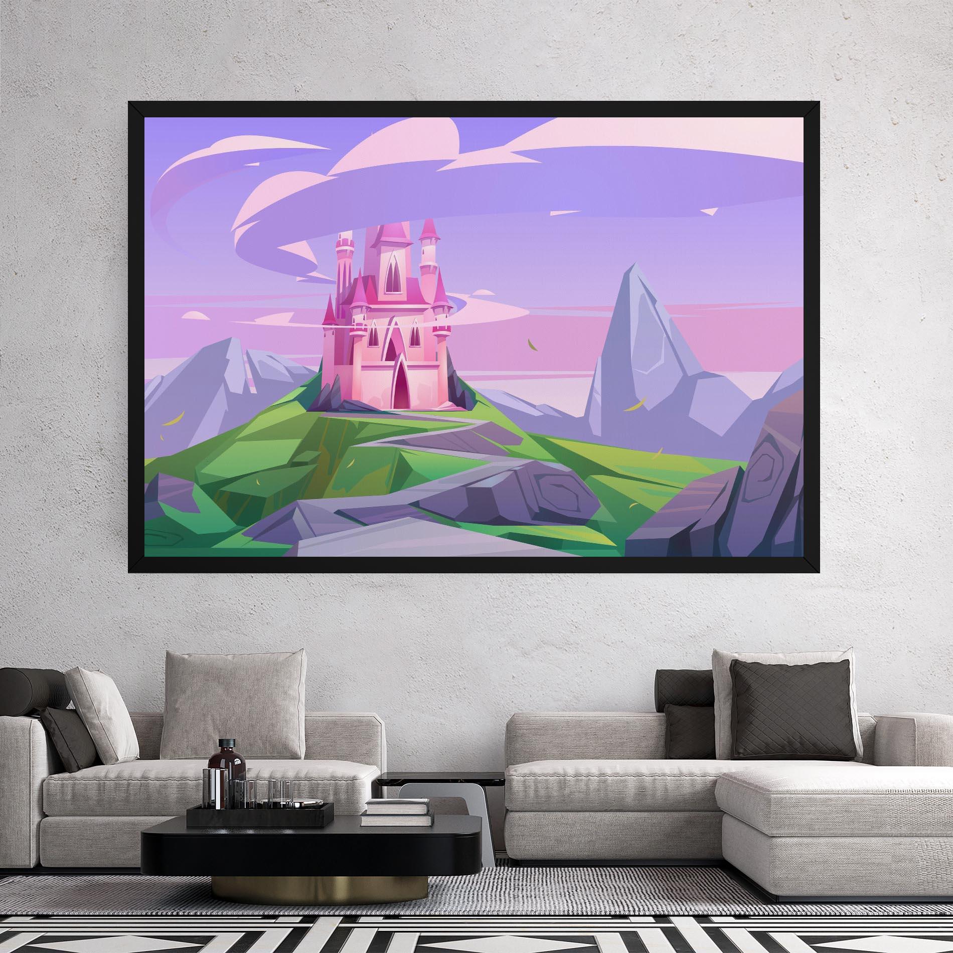 Vászonkép Pink Castle mockup 2