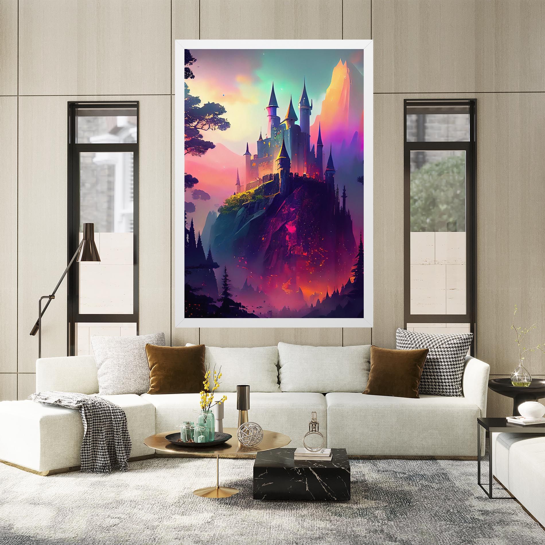 Purple Orange Castle mockup 2