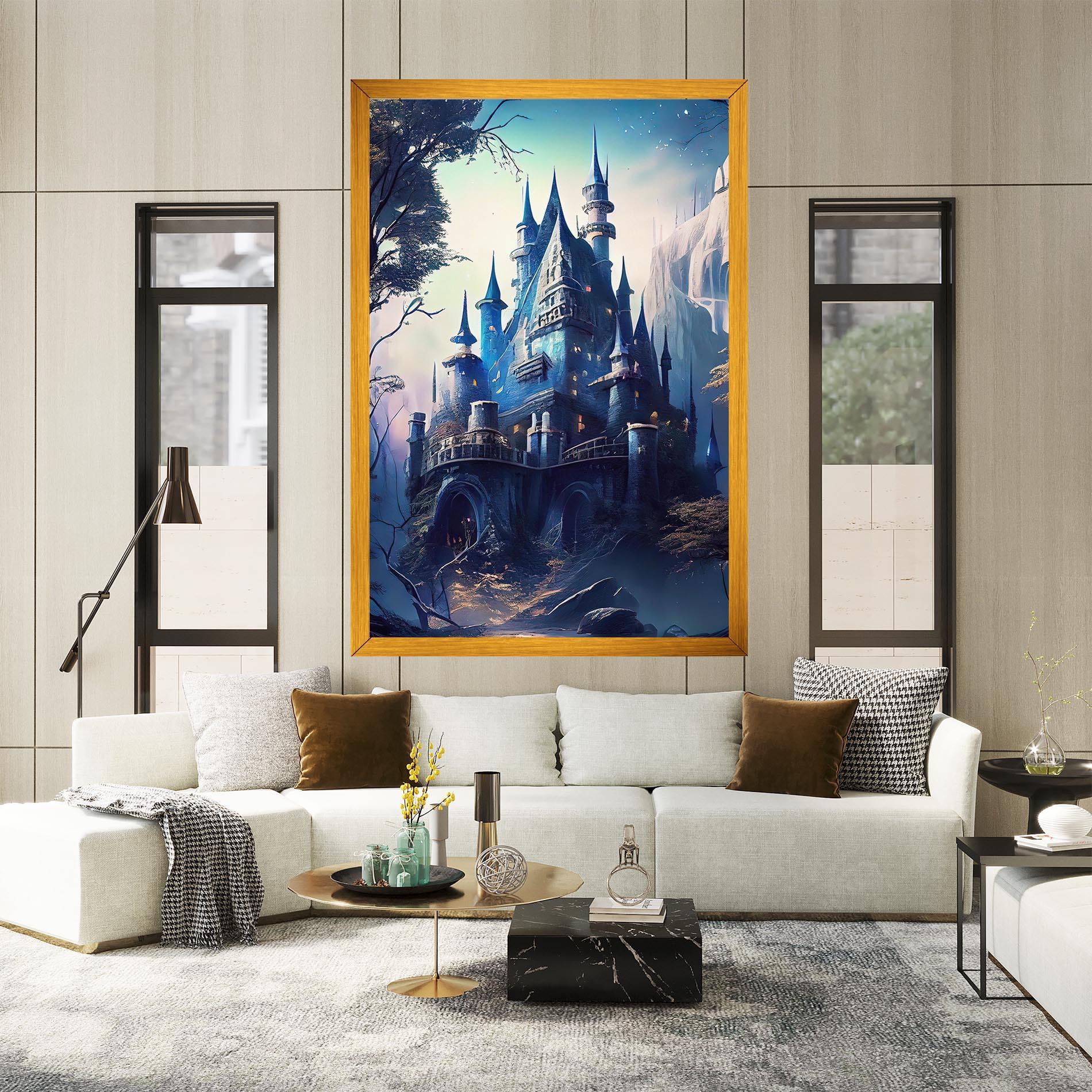 Vászonkép Blue Art Castle mockup 2